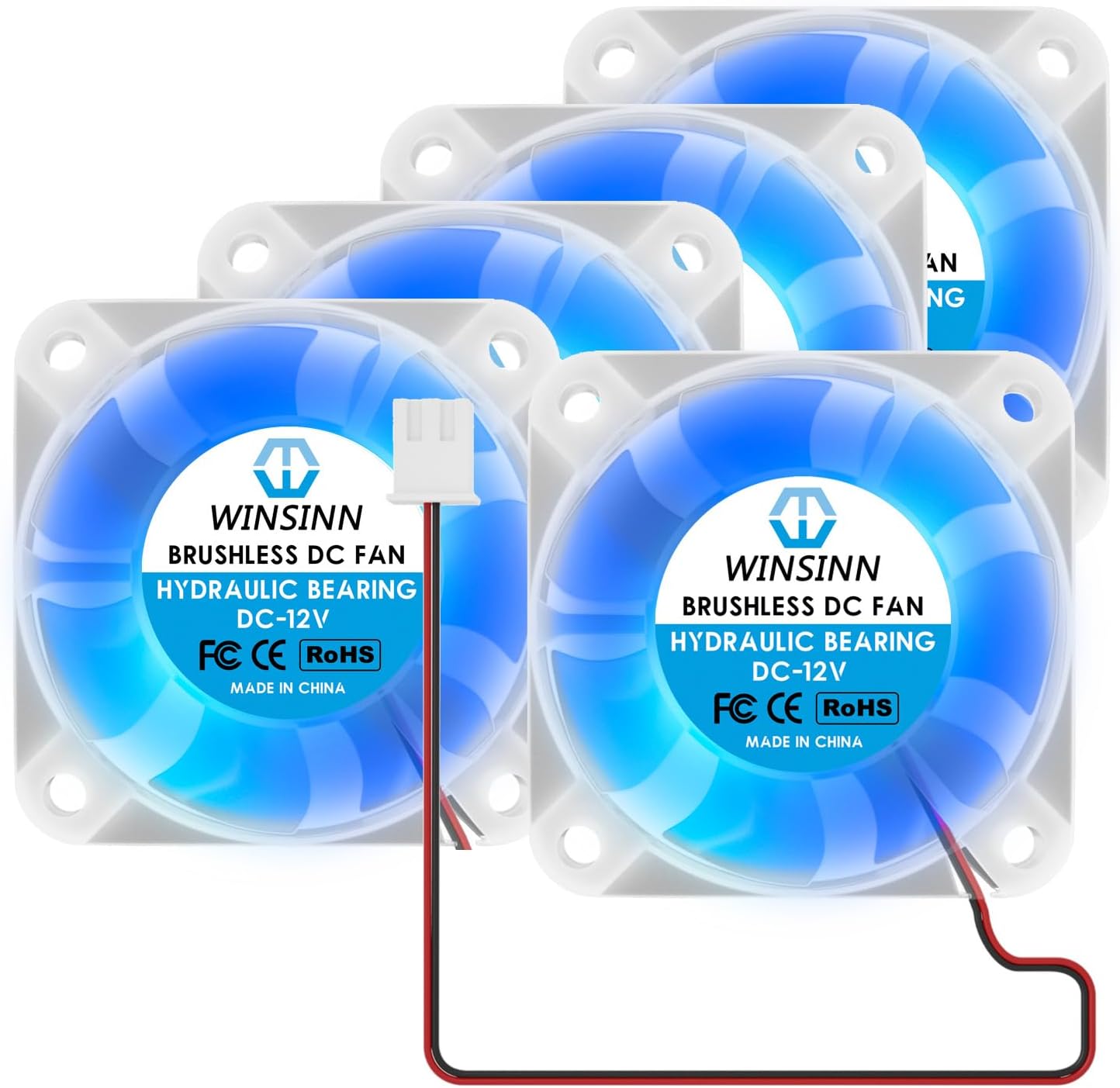Amazon.com: WINSINN 40mm RGB Fan 12V, LED Colorful 3D Printer Micro 12 ...