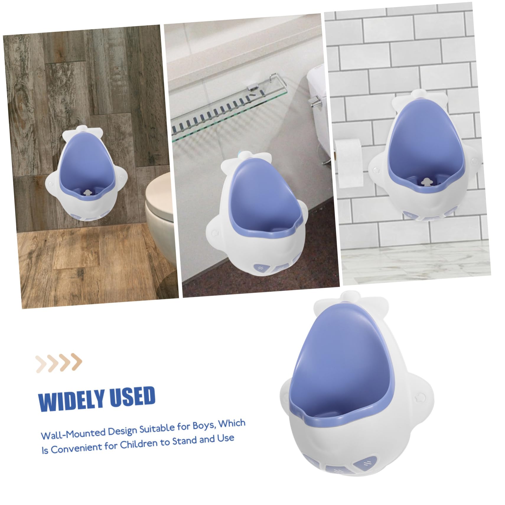 Orinatoio per Ragazzi da Parete, Blu, Plastico, Forma Unica