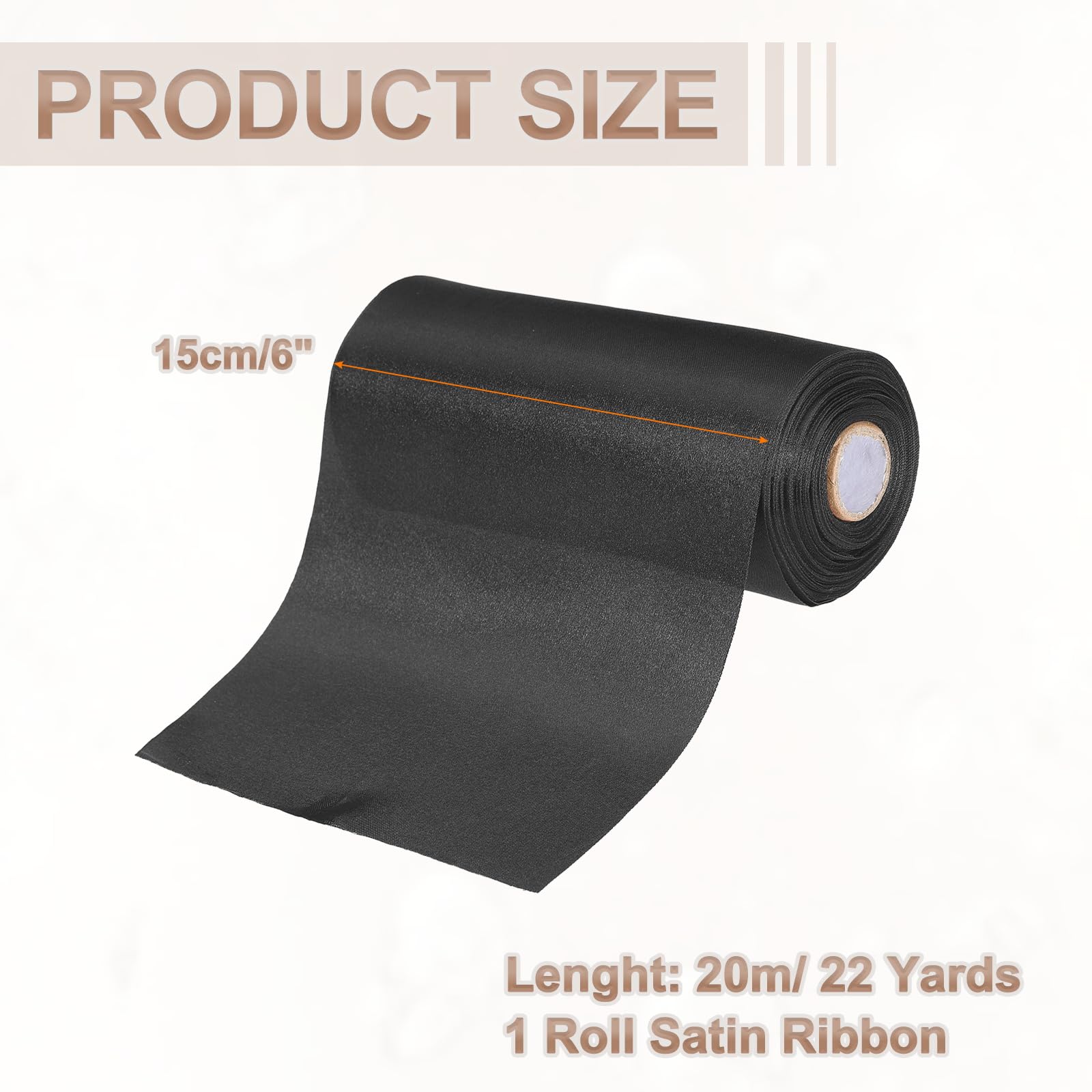 PATIKIL 6 Inches x 22 Yards Satin Ribbon Roll - Image 2