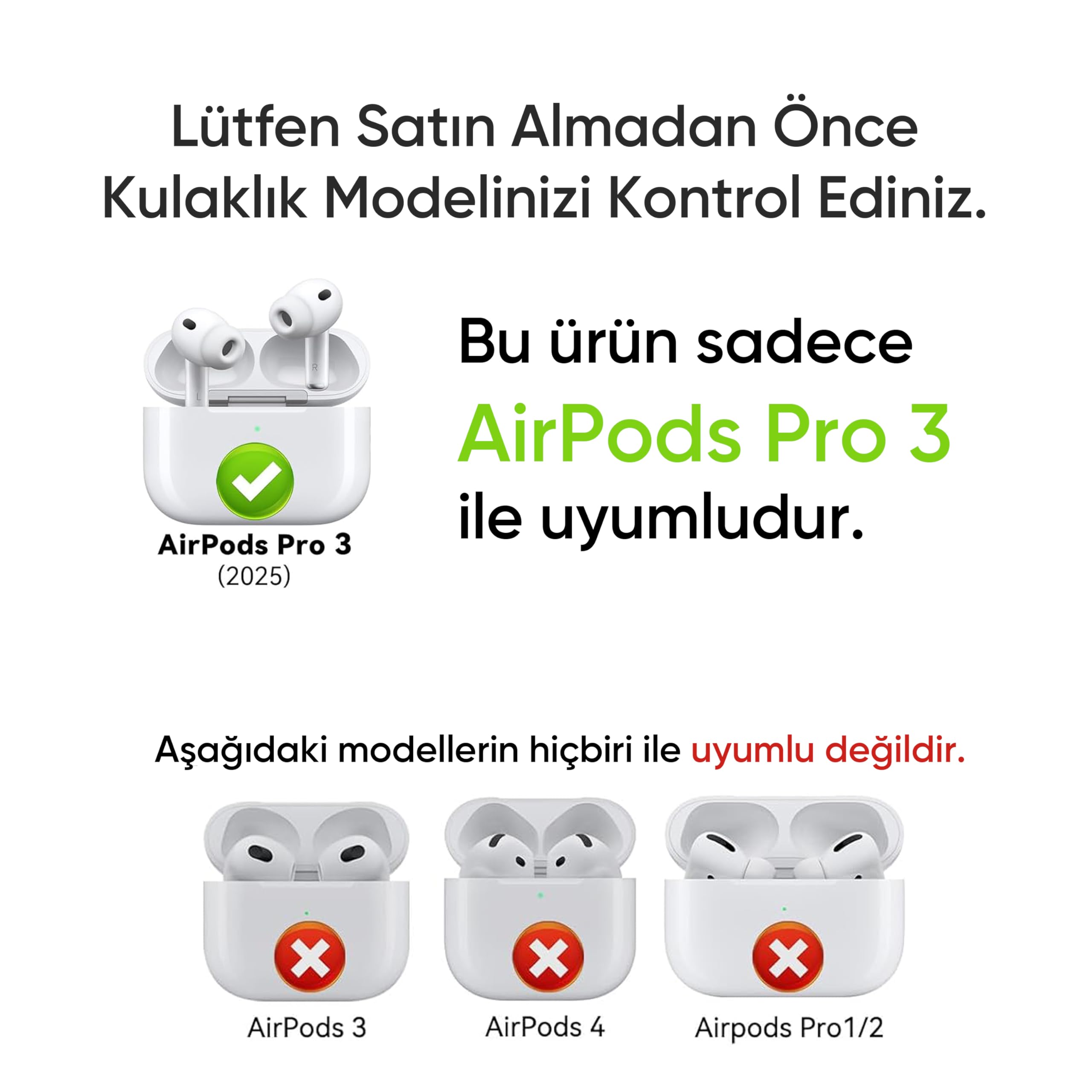Minesk Airpods Pro 3 ile Uyumlu Leather Skin Parmak izi Tutmayan ve Çizilmeyen Dış Yüzeye Sahip Mükemmel Koruma Sağlayan Orta Sertlikte Silikon Kılıf (Siyah, Airpods Pro 3. Nesil 2025)