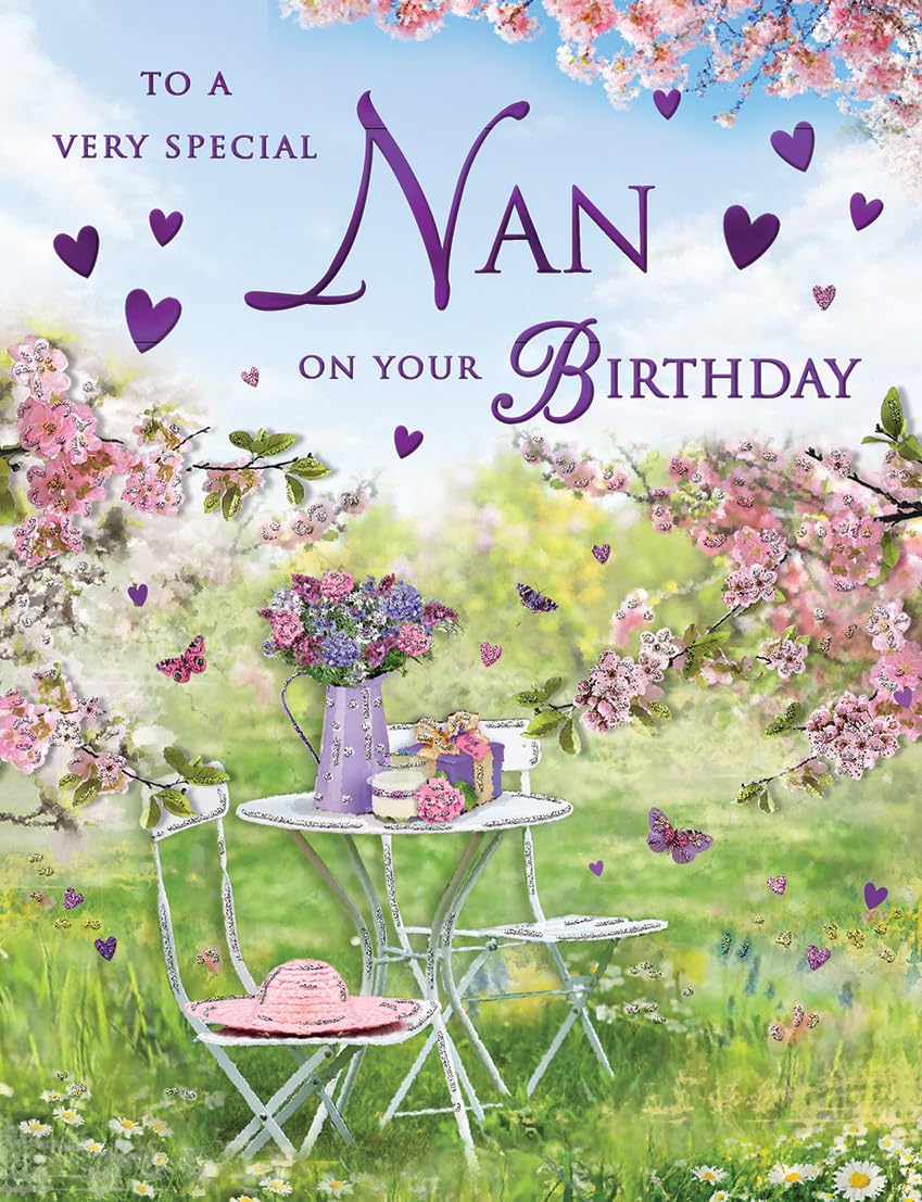 Birthday Card Nan, Garden - 8 x 6 inches - Regal Publishing