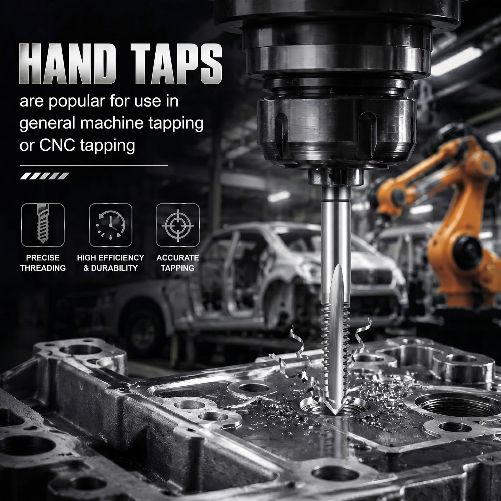 Gisafai 3-Piece HSS Tap Set - 1/4"-20 -4 Gisafai 3-Piece HSS Tap Set - 1/4"-20 -4
