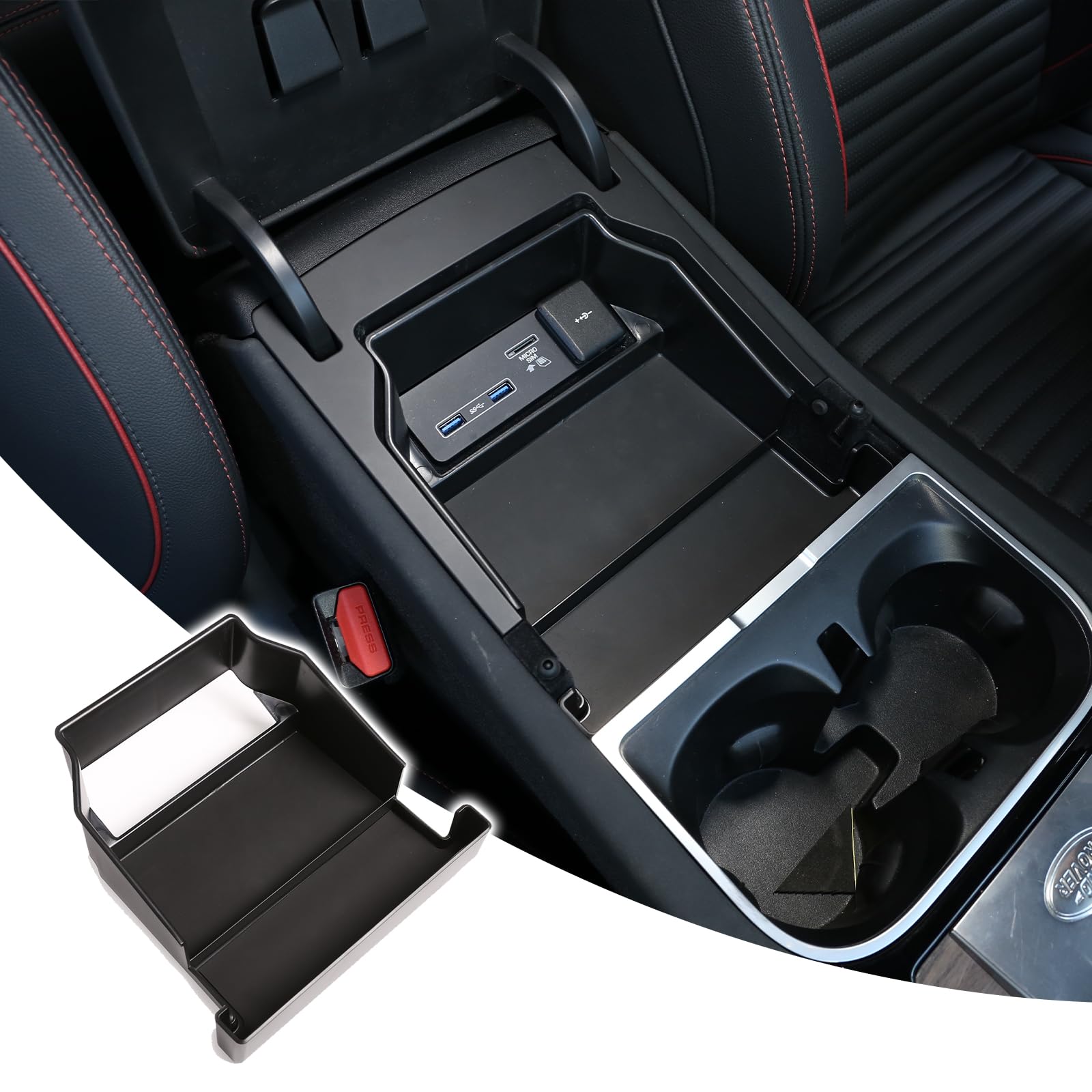 Multifunction Box Console Auto Center Console Shallow Tray RedRock Center Console Organizer Tray