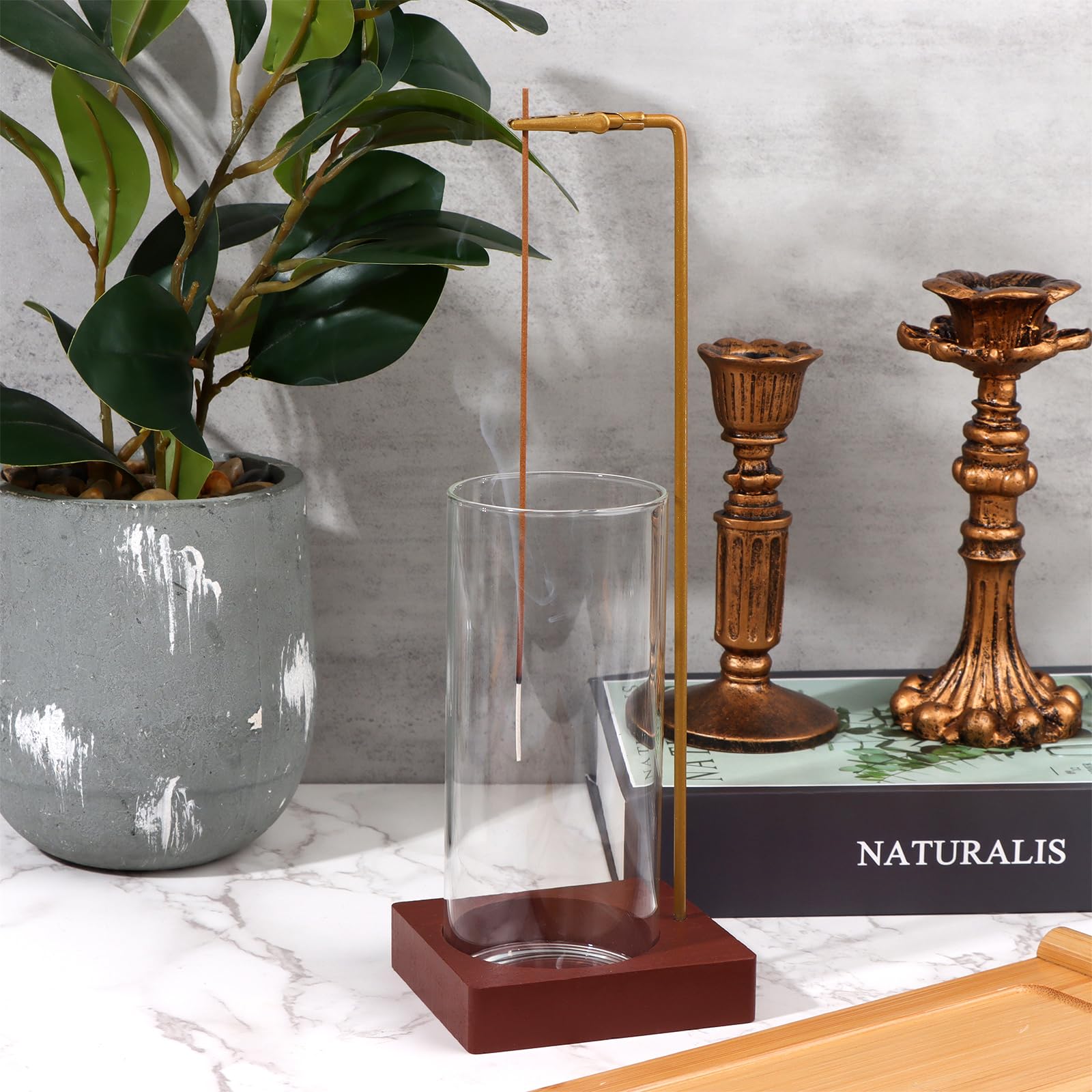 2 Pcs Incense Holders Upside Down Incense Holder Glass Incense Burner