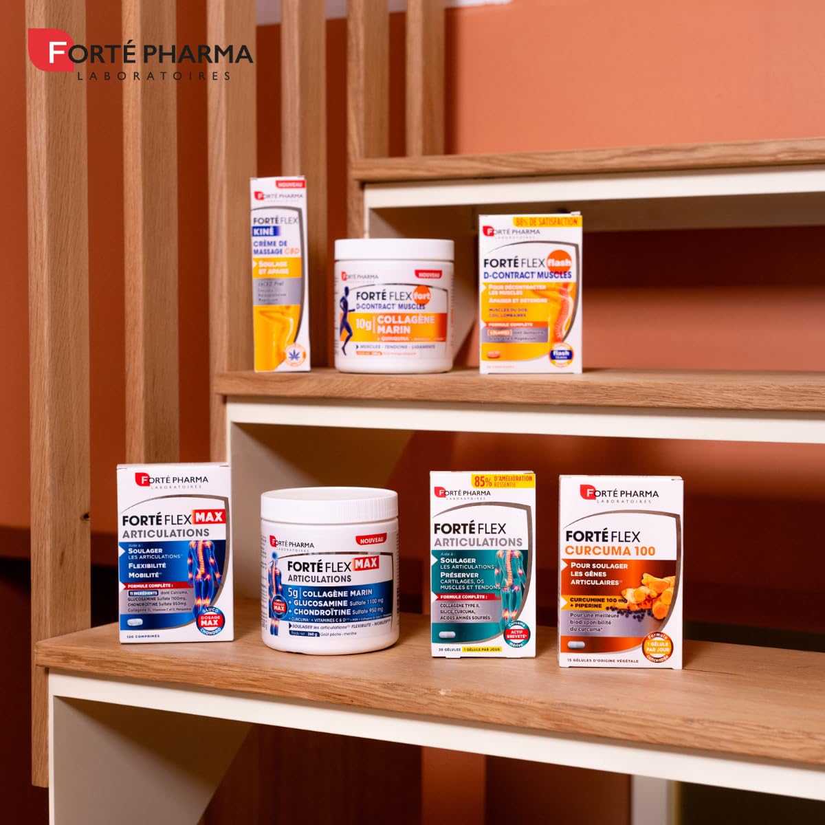 Forté Pharma - Forté Flex Max Articulations - Flexibilité, Mobilité - Collagène type I et II - Curcuma, MSM, Glucosamine - 1 cuill./jour, 20 jours