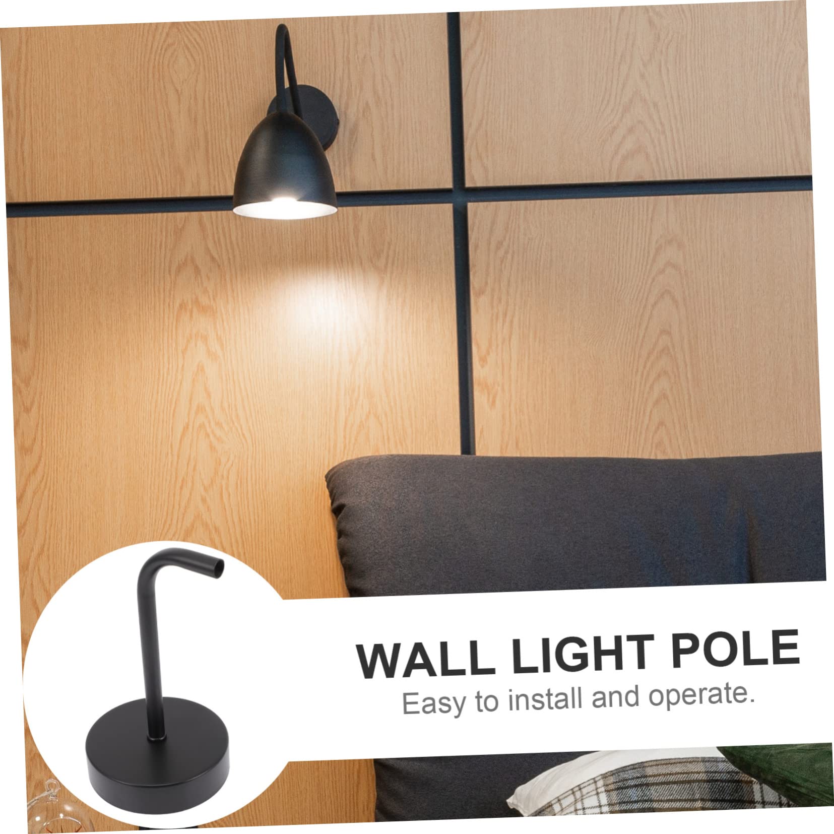 DOITOOL Staffa Per Lampada Da Parete in Metallo Set 2 Pezzi Supporto Braccio Oscillante Per Lampade Industriali E Lampade a Muro Montaggio Facile E Stabile Per Illuminazione Interni