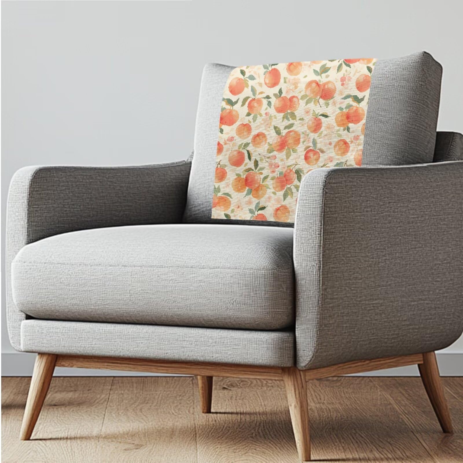 Qehuruxo Peach Headrest Cover Sofa Armrest Cover Set Office Chair Headrest Covers Sofa Back Covers Furniture Slipcovers for Home Non Slip Headrest Protector Couch Loveseats Decoration