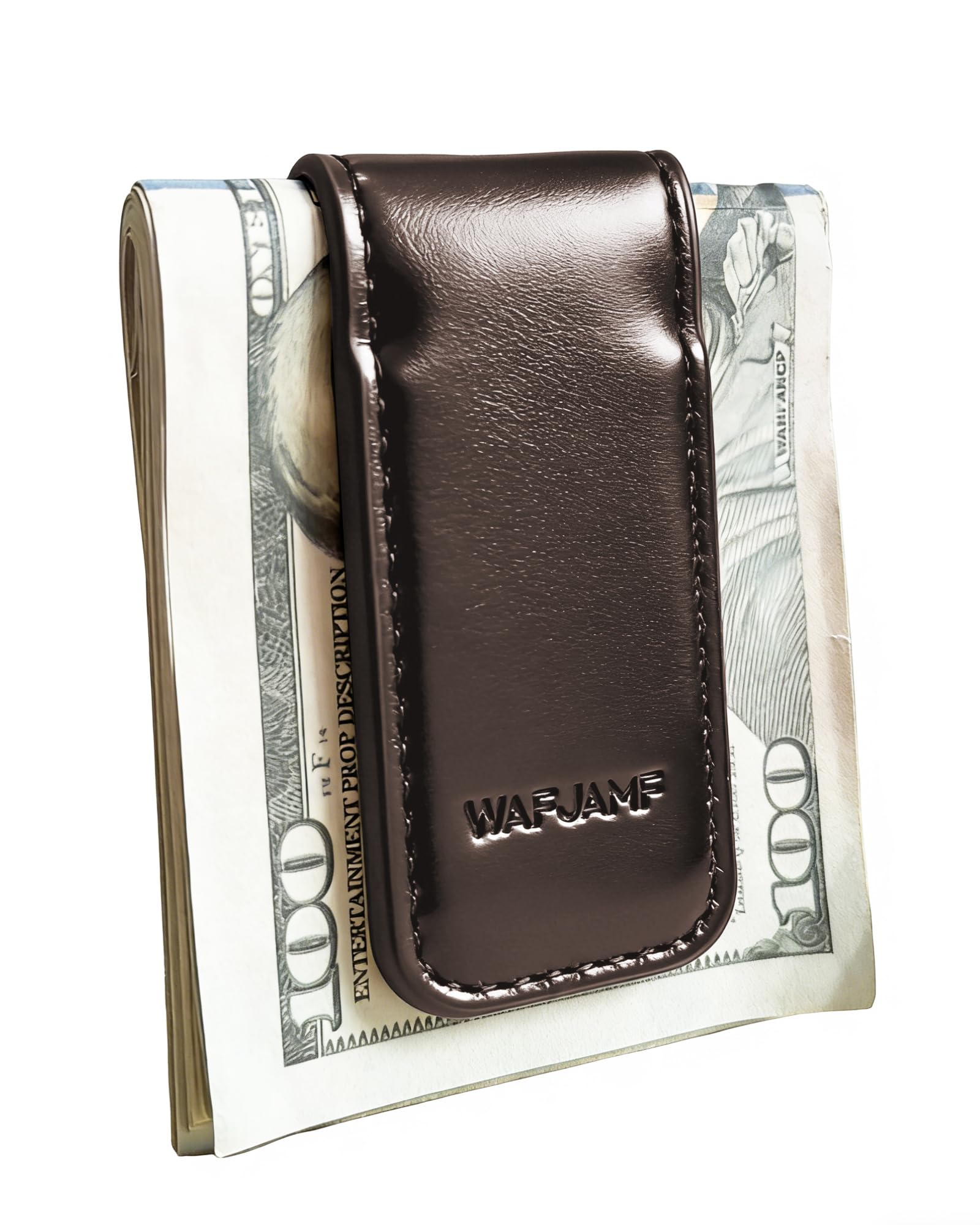 WAFJAMF Slim Magnetic Money Clips Leather Business Card Holder