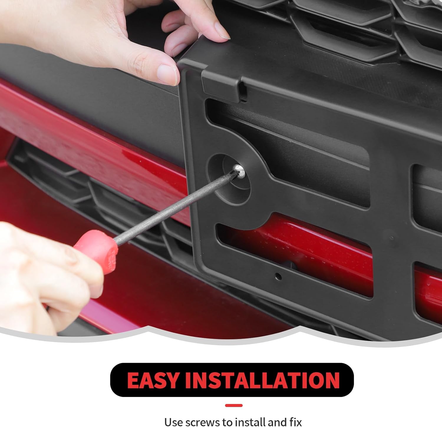 RT-TCZ License Plate Holder Front License Plate Frame Mount Bracket Accessories for Ford Mustang 2024 2025
