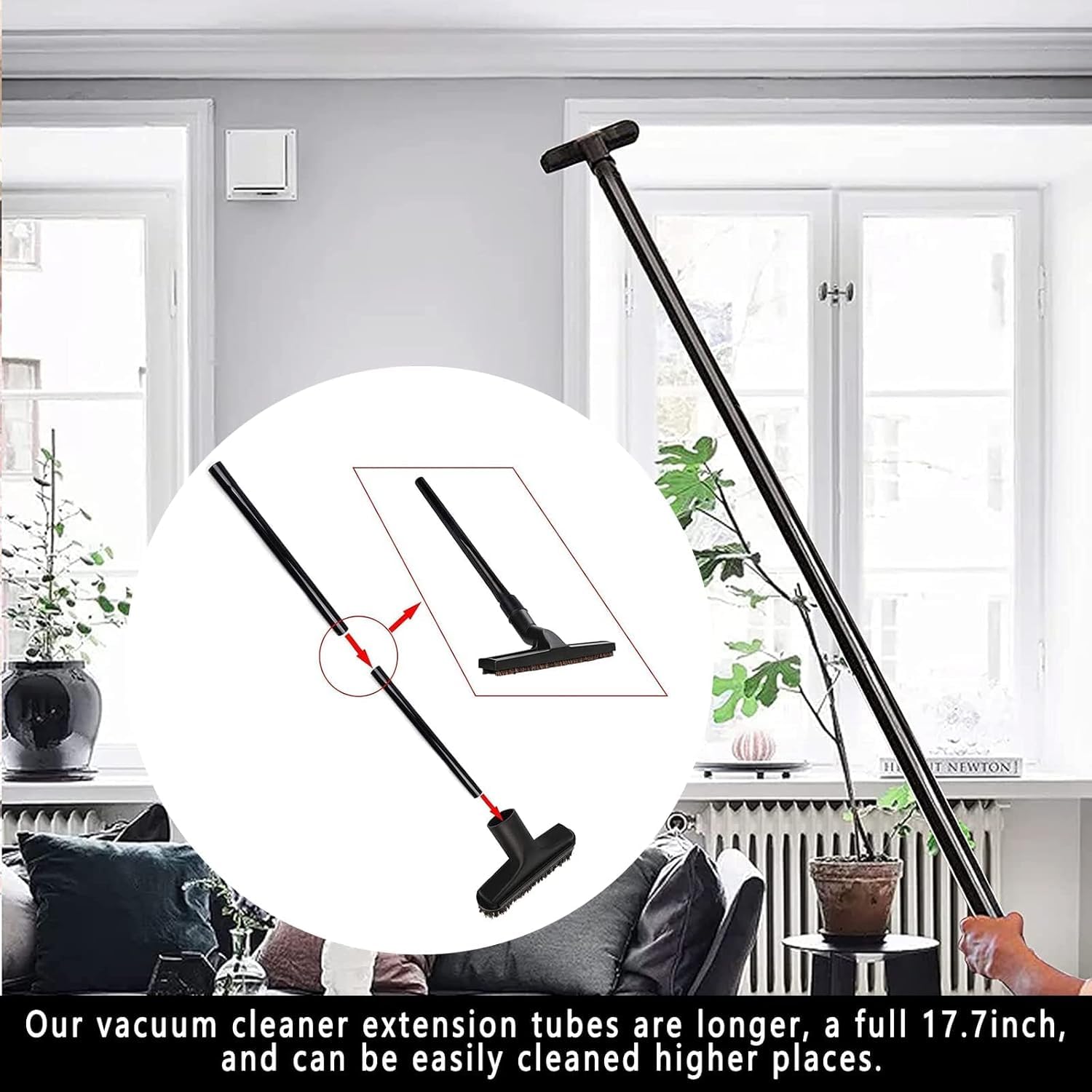 12 Pcs Universales para Aspiradora Adaptador de Manguera Aspiradora de Plástico Seco y Húmedo 1-1/4Pulgadas con Varita de Extensión Caballo Flexible Para Household Universal Vacuum Cleaner Accessories