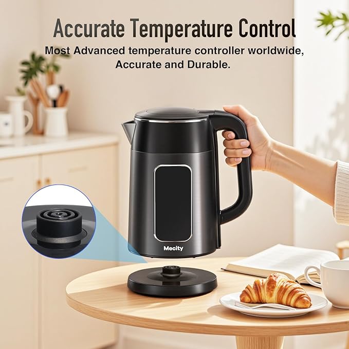 Tetera Eléctrica Mecity 1.7L Pantalla Táctil Control Temperatura miniatura 9