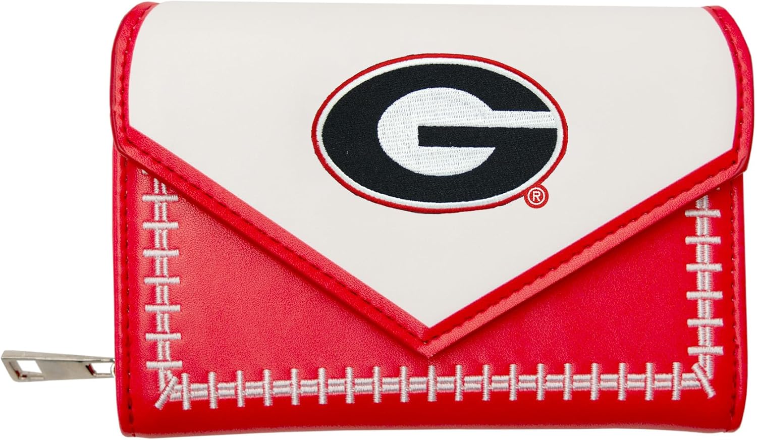 Littlearth Georgia Bulldogs Team Stitched Wallet with Snap Front & Zippered Pocket