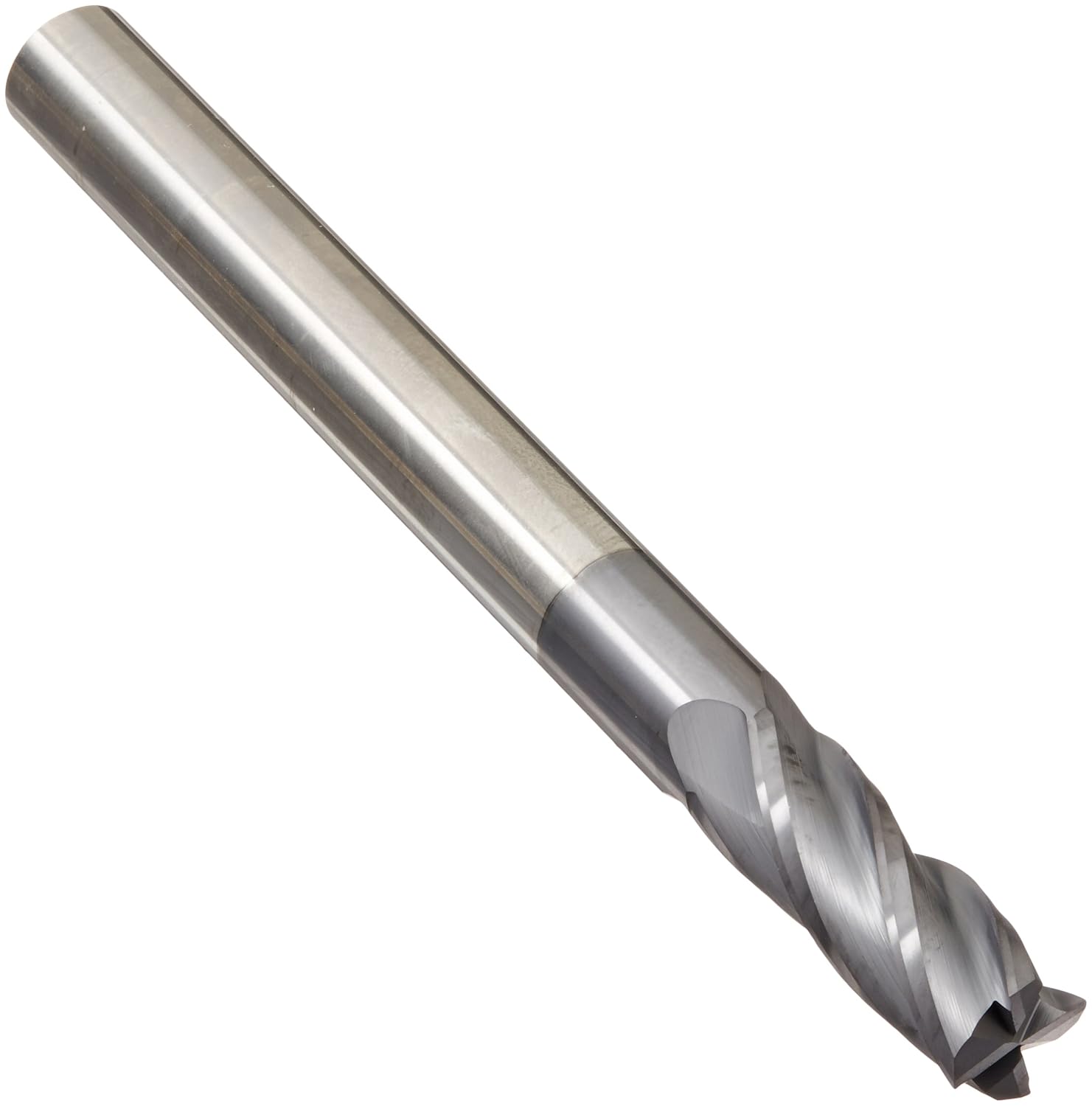 Kodiak Cutting Tools KCT136662 USA Made Premium Solid Carbide End Mill, Long Series, 4 Flute, AlTiN Coated, 3/8", 1" Flute Length, 4" Overall Length