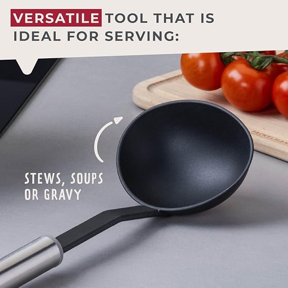 Fackelmann Mode Soup Ladle, Non-Stick Plastic, Sauce Ladle, Stirring