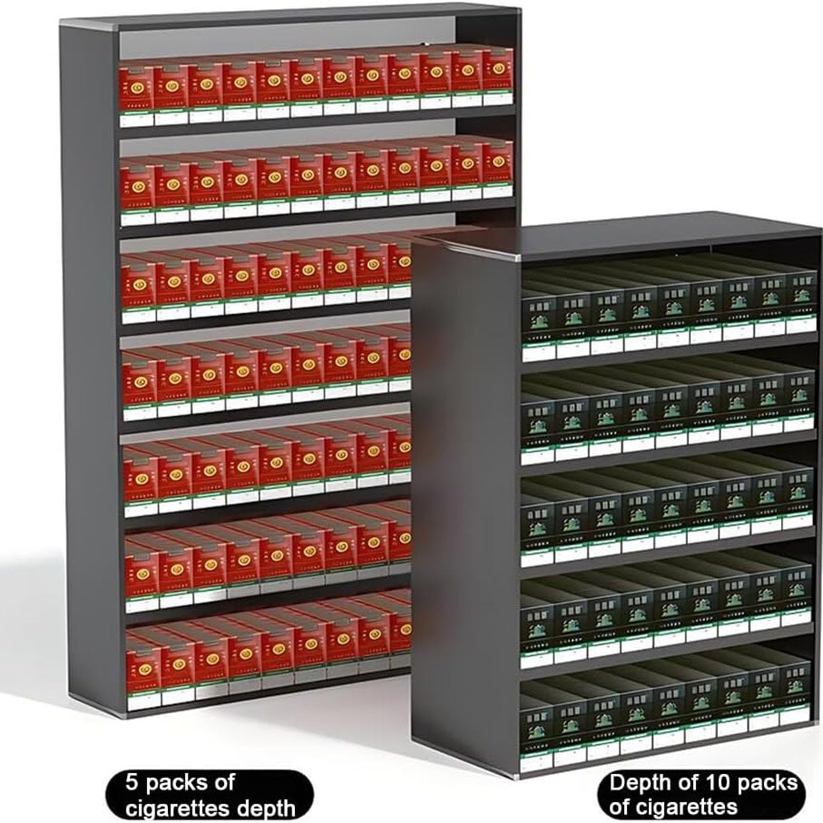 Expositor automático de pared con sistema de empuje para tiendas minoristas y supermercados