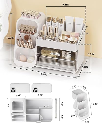 Miniatura 2 de Anylady Organizador de Maquillaje con Cajones, Organizador para Cuidado de la Piel (Tamaño Grande Grueso), Caja de Almacenamiento Vitrinas de