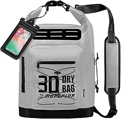 Mochila impermeável à prova d'água – [bolsos frontais com zíper] 5L/10L/20L/30L, bolsa impermeável com capa de telefone à prova d'água para natação, passeios de barco, caiaque, acampamento