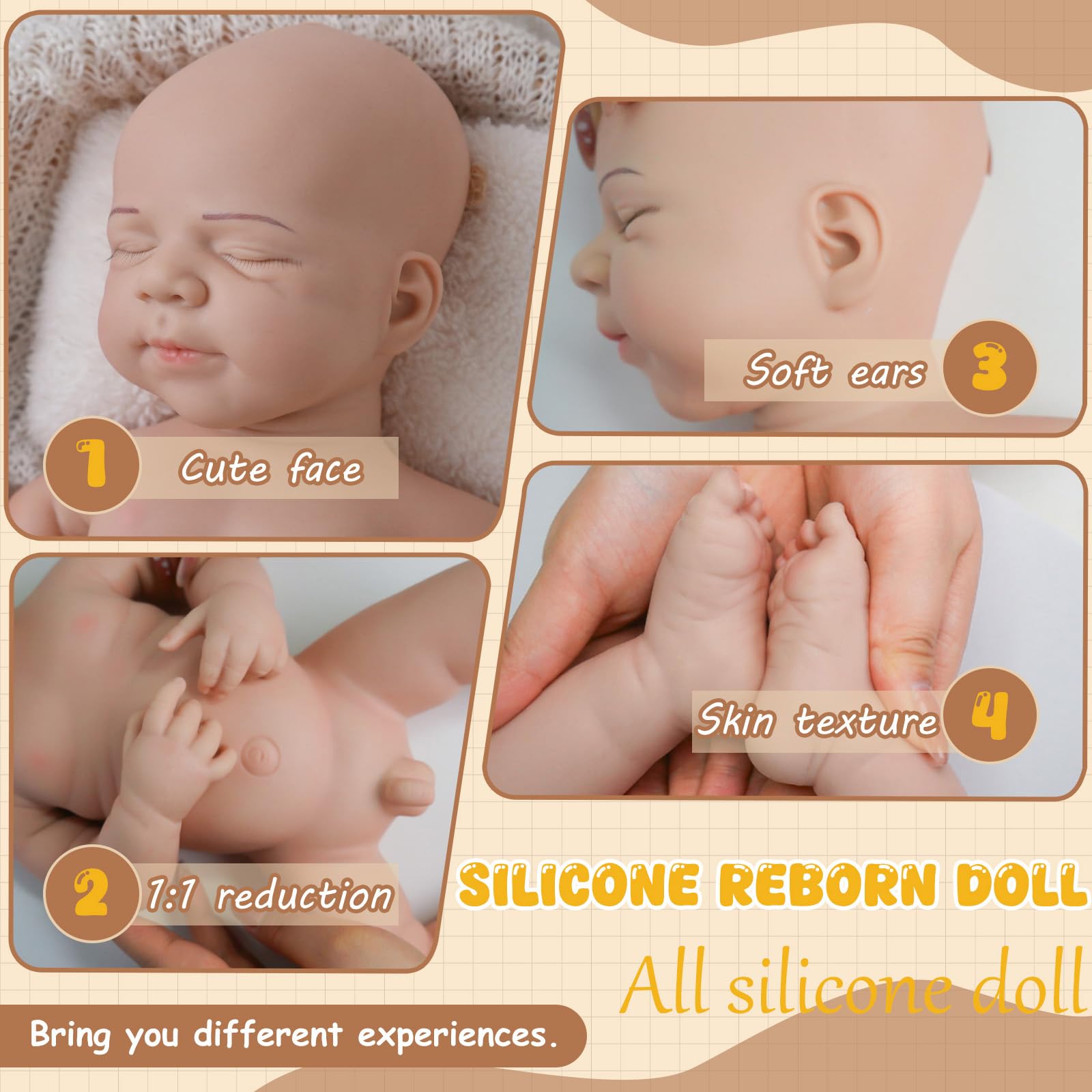Silikonowa lalka Reborn Baby Doll do spania