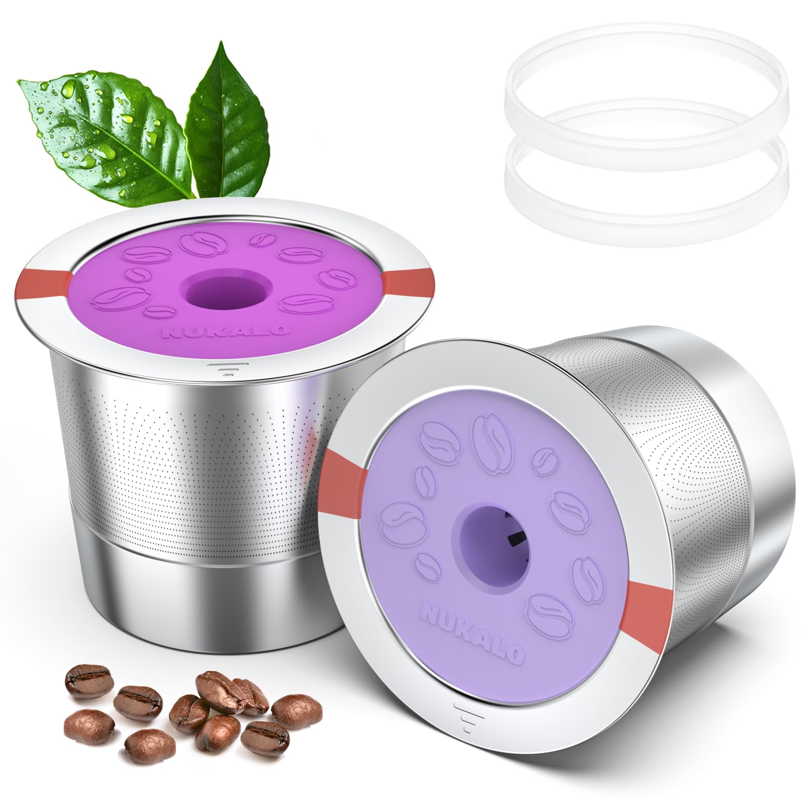 Tazas K reutilizables recargables para Keurig: cápsulas de café reutilizables K Cup para cafetera Keurig 1.0 y 2.0, filtros de café de acero inoxidable, fáciles de limpiar, sellos herméticos de tapa y