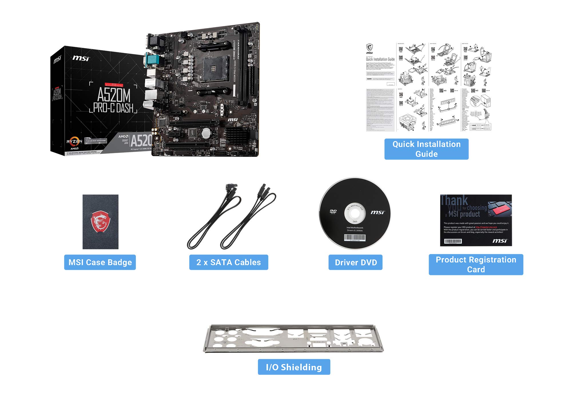 Amazon | MSI A520M PRO-C DASH マザーボード MicroATX [A520チップ