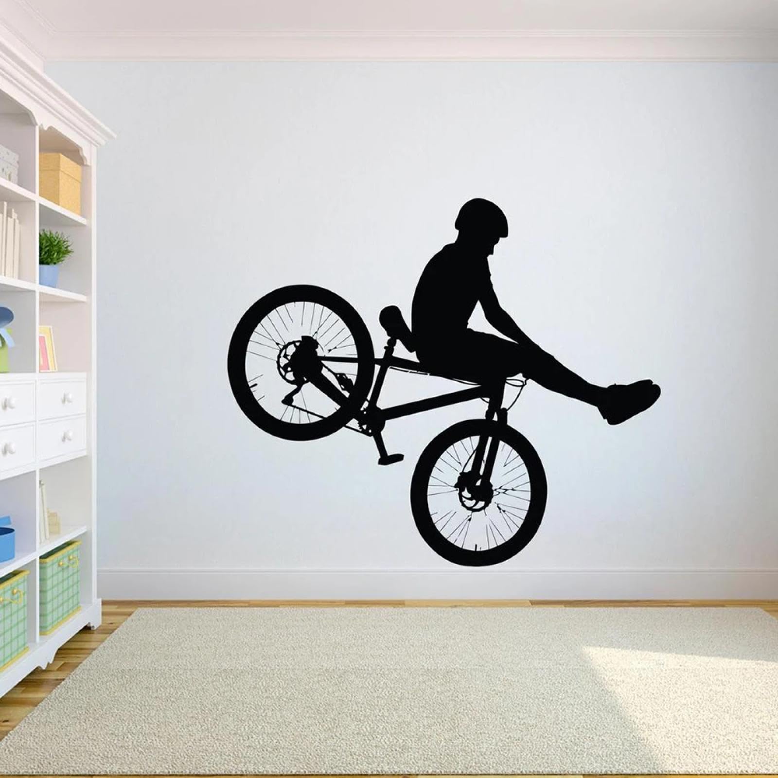 YOUOUSI Motorcycle Off-Road Freestyle wall Stickers, Bicycle wall Decals, Children's boy and Teenager Room Decorations