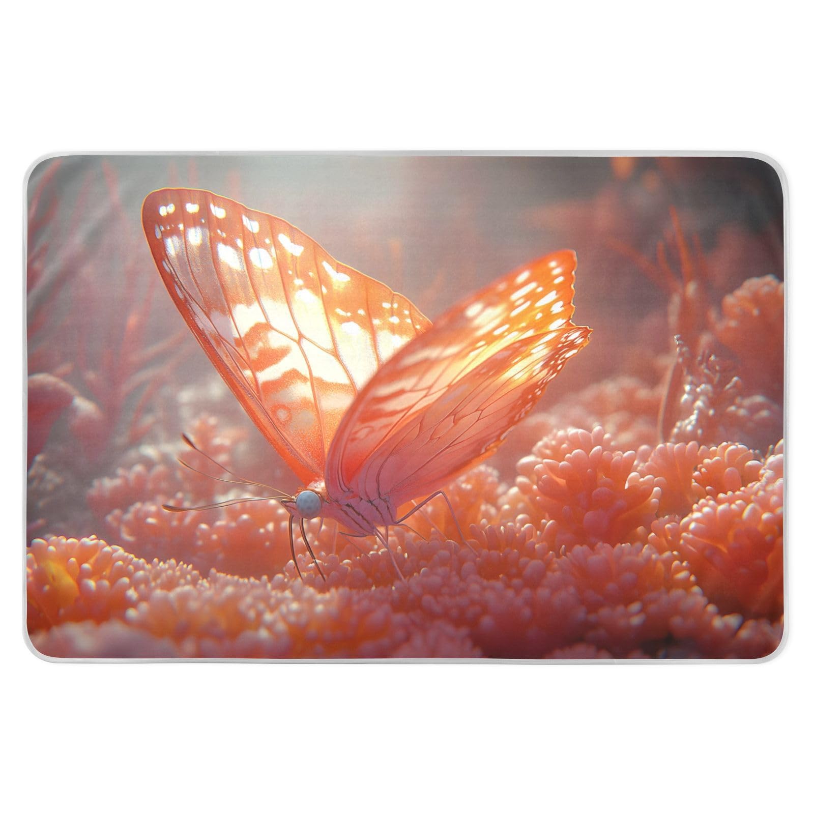 CEBUGI 34” x 52”Washable Underpads Heavy Absorbency Waterproof Incontinence Bed Pads Butterflies Pee Pads for Adults Kids and Baby