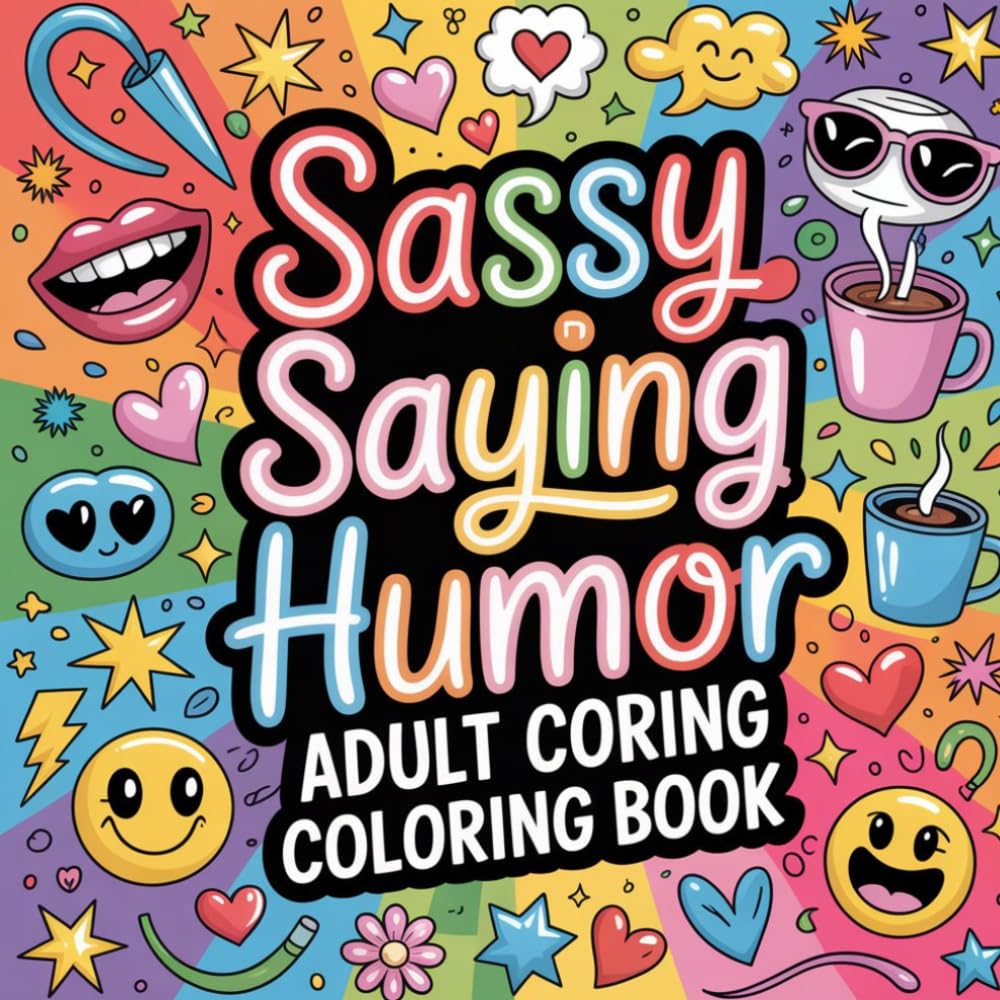 Sassy Saying Humor Adult Coloring book: sarcastic quotes coloring book women relaxation, funny quotes coloring book stress relief, sarcastic quotes ... funny quotes coloring book kids creativity