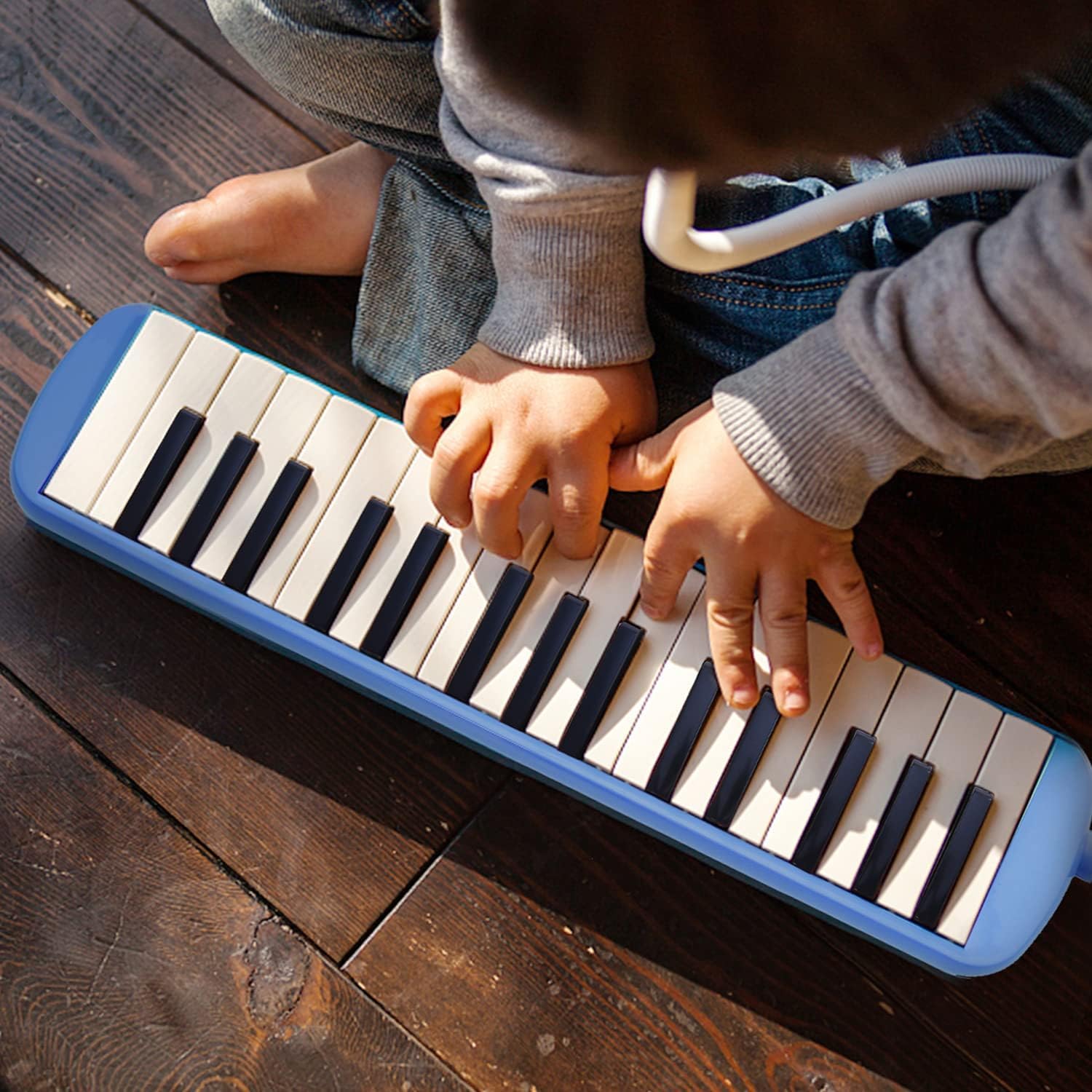 Melodica 32 Tasti Tipo Angel con Borsa Imbottita e Tracollla (Blu)