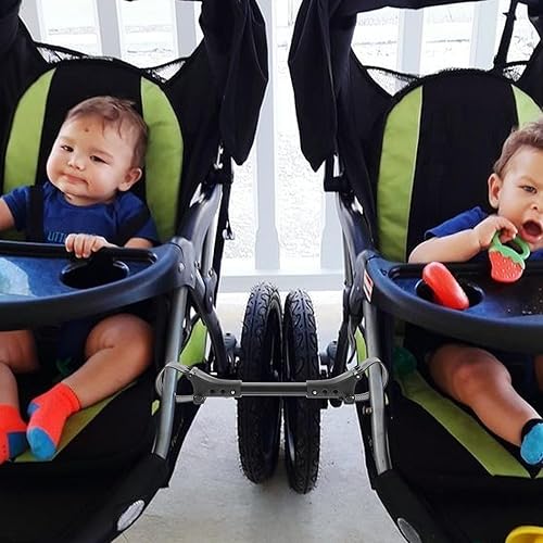 Miniatura 7 de Totority 3 unids Conector de cochecito doble para bebé universal se adapta al paraguas cochecito adaptador para uso doméstico ajustable negro, 7.9 ×