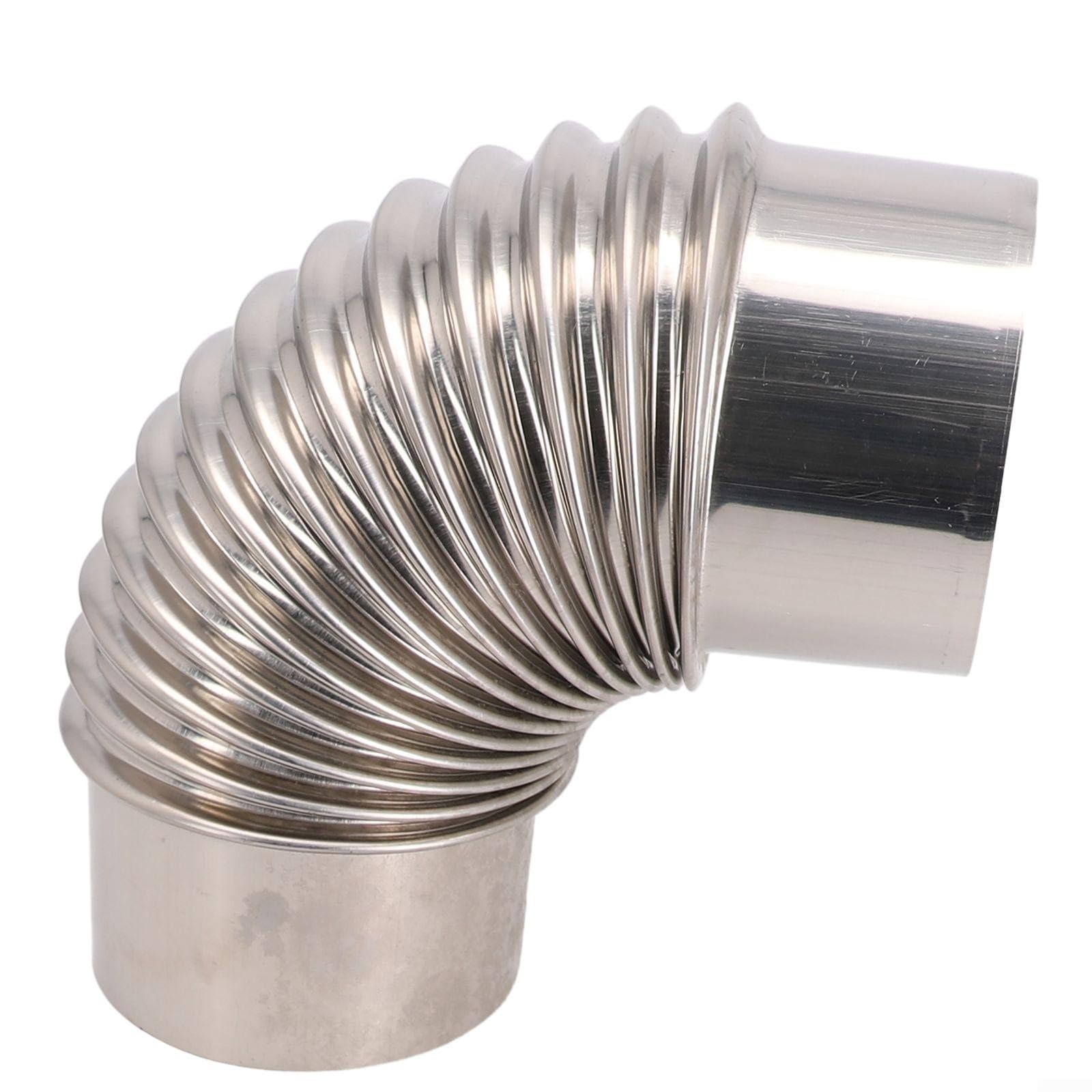 EJGMCNSGB Stainless Steel Flue Pipe Elbow Rain Cap Chimney Liner for Stoves Fireplaces BBQ Ventilation(90mm)