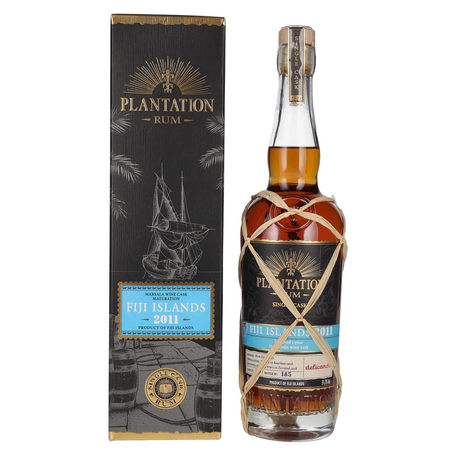 Plantation Rum FIJI 2011 Single Cask Marsala Finish by delicando 2023 51,7% Vol. 0,7l in Geschenkbox