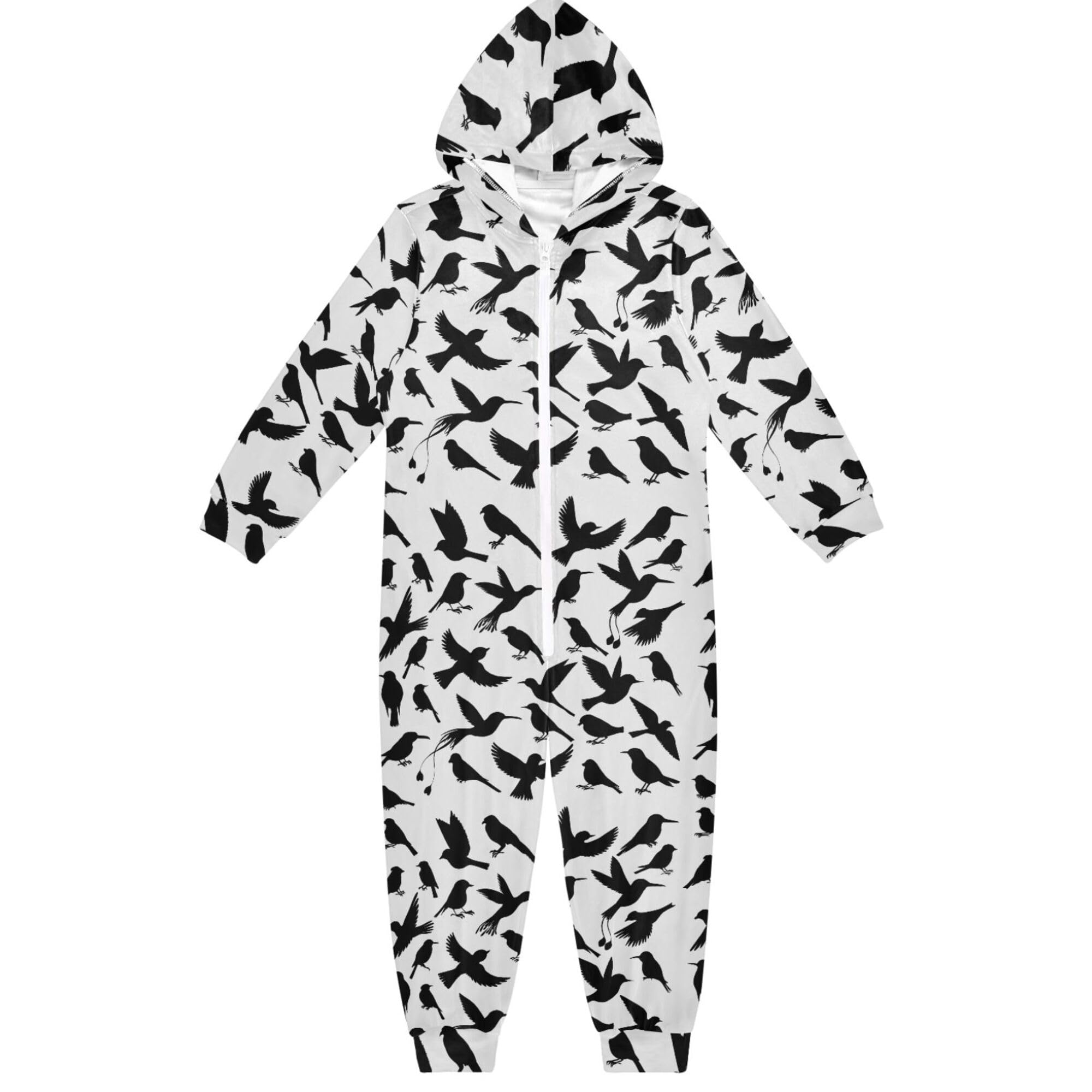 Pigiama intero in flanella con cappuccio e cerniera, tuta coordinata per cani e bambini, carina, morbida e calda, abbigliamento sportivo per la casa, 5-6T