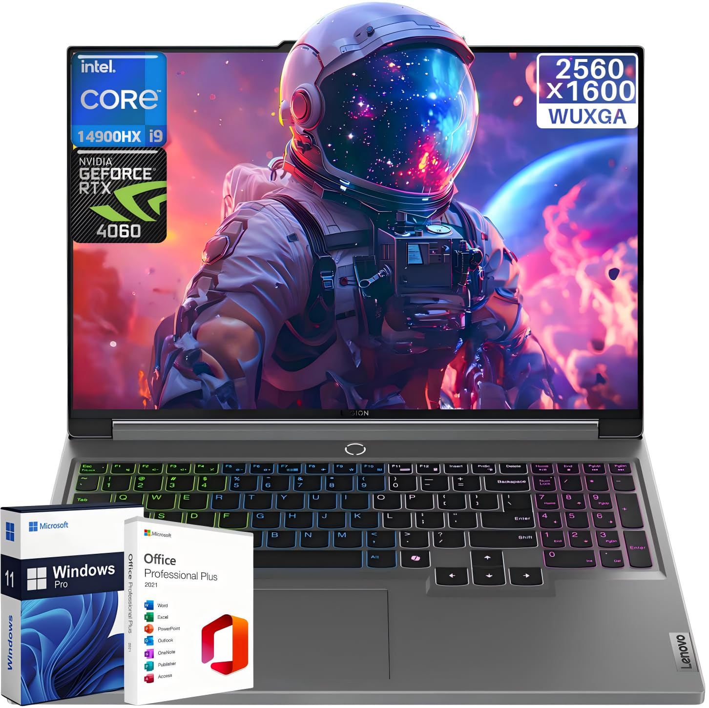 Lenovo Legion 5i 16" Gaming Laptop, with Lifetime Office 2021, WQXGA 165Hz, 14th Gen Intel i9-14900HX, 64GB DDR5, 1TB SSD, GeForce RTX 4060 8GB,