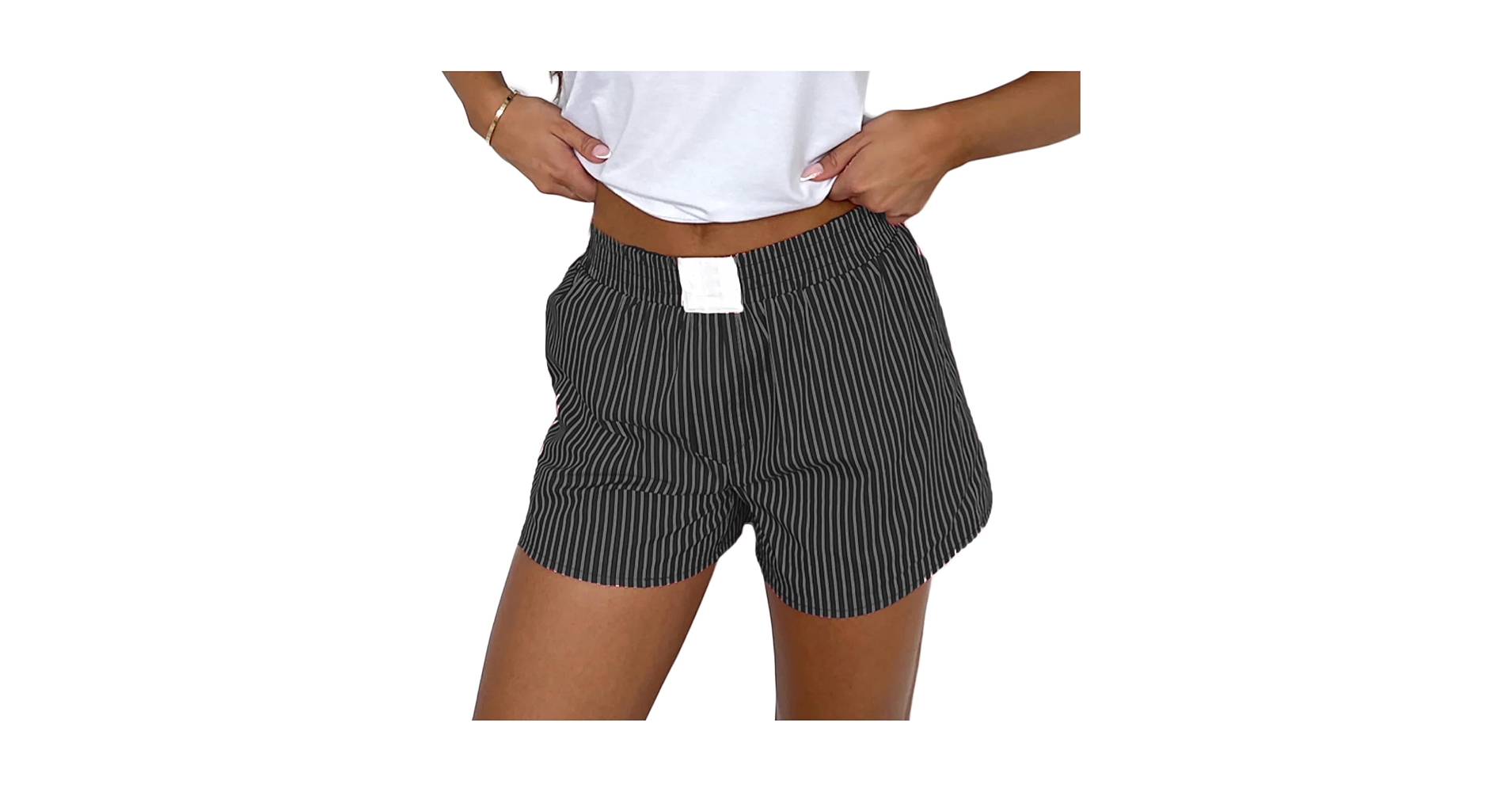 HYxwrjoker Boxer Shorts for Women Striped Shorts Y2k Cute