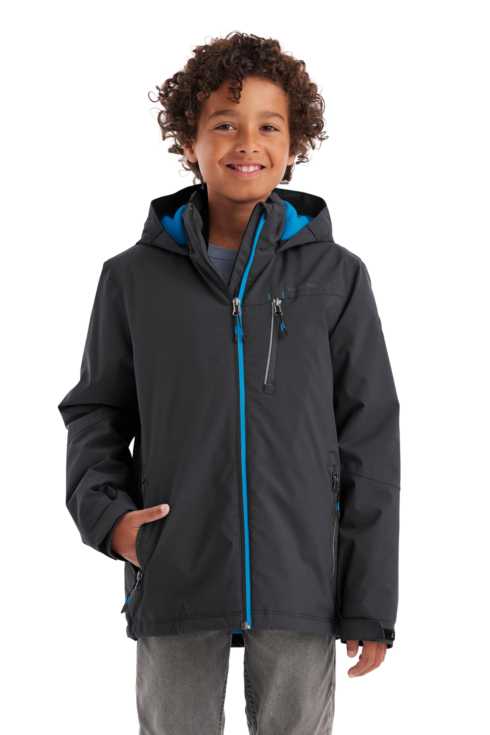 Killtec Jungen Kow 159 Bys Jckt Funktionsjacke mit Kapuze/Winterjacke ist wasserdicht