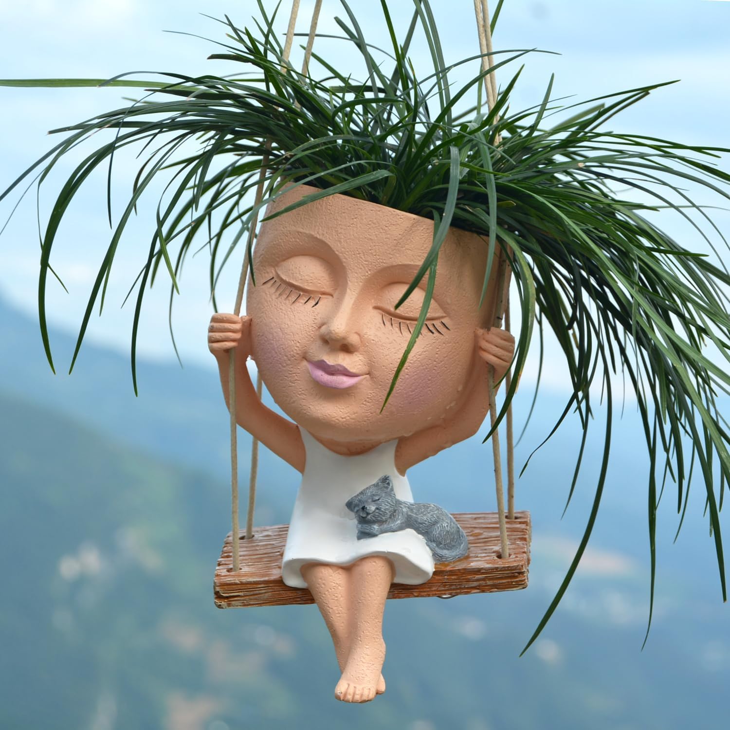 Face Planter Hanging Planter, Hanging Planters for Indoor Plants, Plant Pots, Face