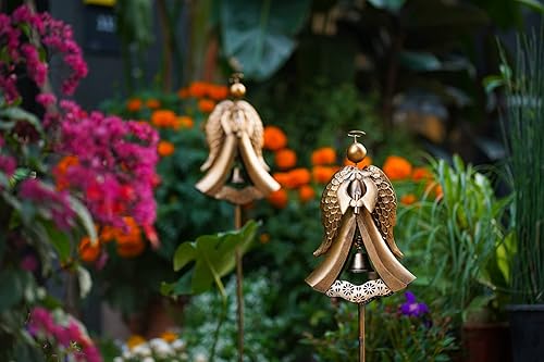 Miniatura 6 de Homight Estaca de Ángel Solar de Metal para Decoración de Tumba en Cementerio Perfecta como Recuerdo de Ángel y Decoraciones de Simpatía para Tumbas