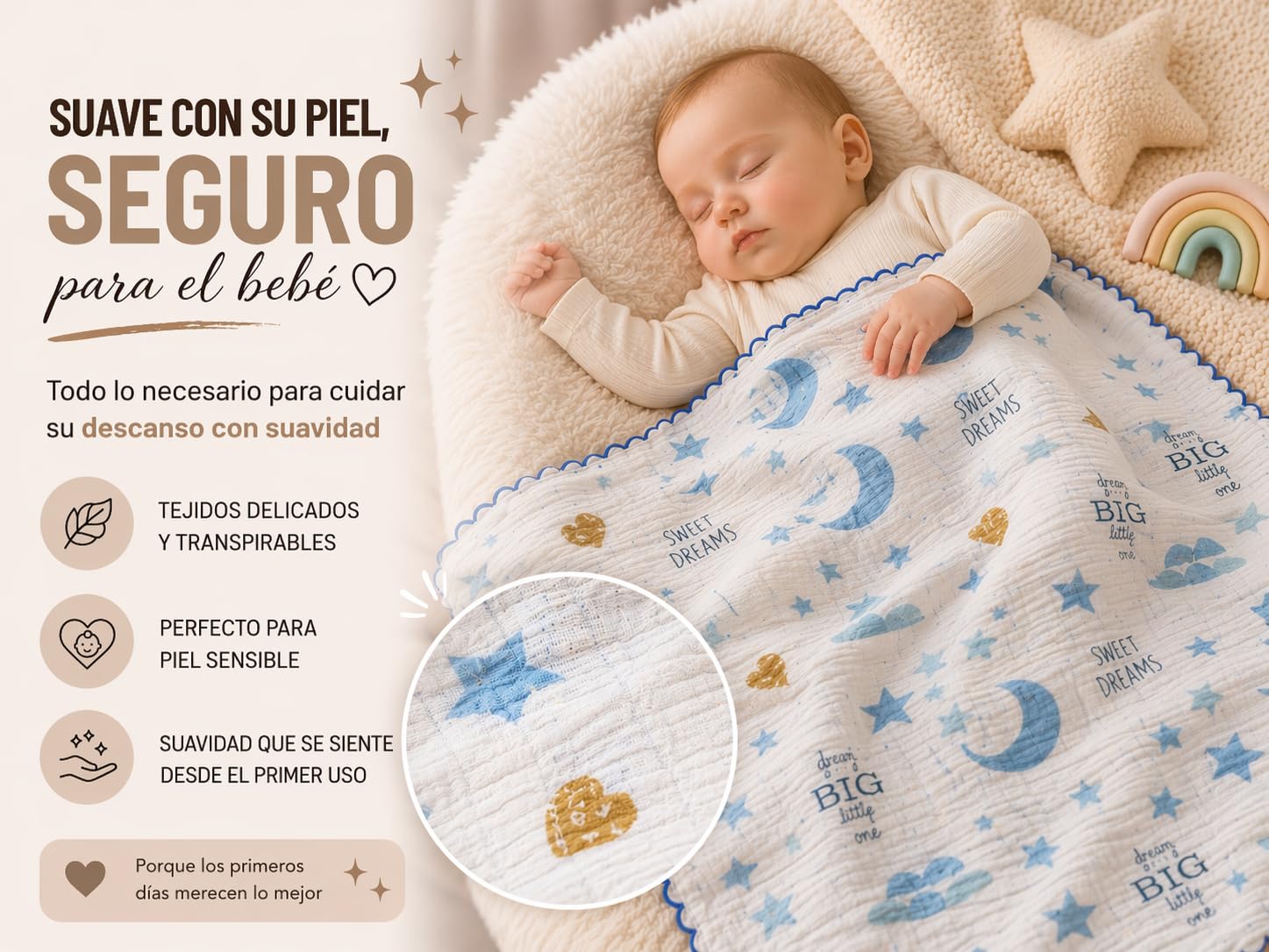Canastilla Regalo para Bebé recién nacido. Cesta regalo para bebé recién nacido Incluye: Maletín, Manta, Conjunto de Ropa 100% algodón orgánico, Peluche, Sonajero, Tarjeta de Bienvenida