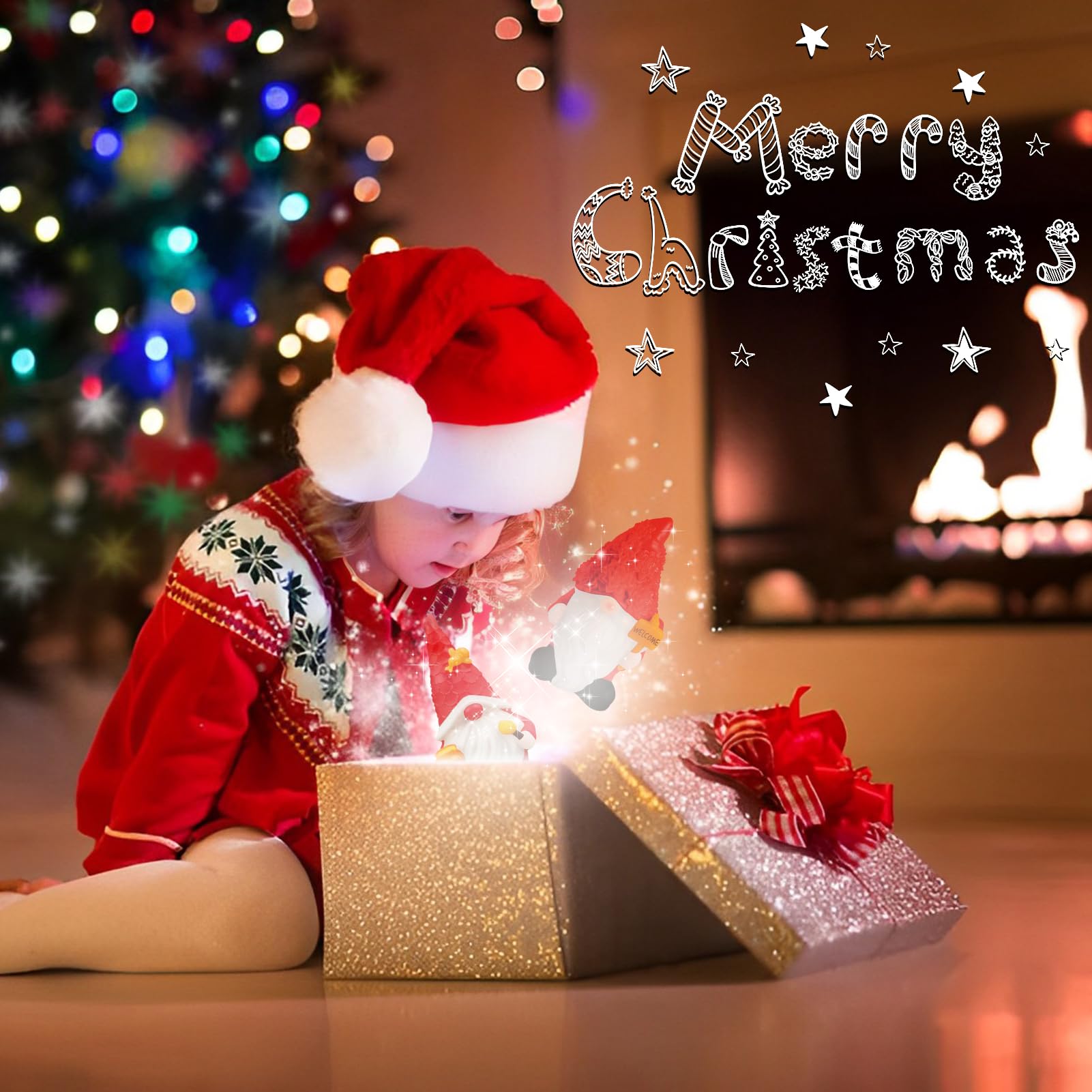 3D Silicone Mould Christmas Silicone Mould Gnome Silicone Moulds Epoxy Resin DIY Fondant Moulds Chocolate Mould Casting Moulds Gifts for Family and Friends (A+B) - Image 4
