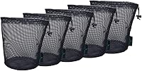 Vista 10 de Bolsa de malla de nylon 5pcs bolsa de viaje bolsa de equipo deportivo BVP01, Negro S, Cordón