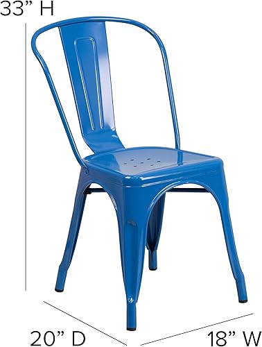 Miniatura 5 de BizChair Silla apilable de metal plateado de grado comercial para interiores y exteriores con asiento de madera de resina de poliéster gris