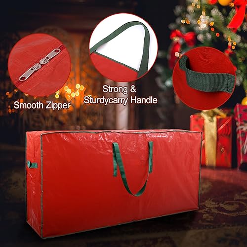 Miniatura 3 de Bolsa de almacenamiento para árbol de Navidad, paquete de 2 bolsas de almacenamiento para árbol de Navidad que se adapta a árboles desmontados de