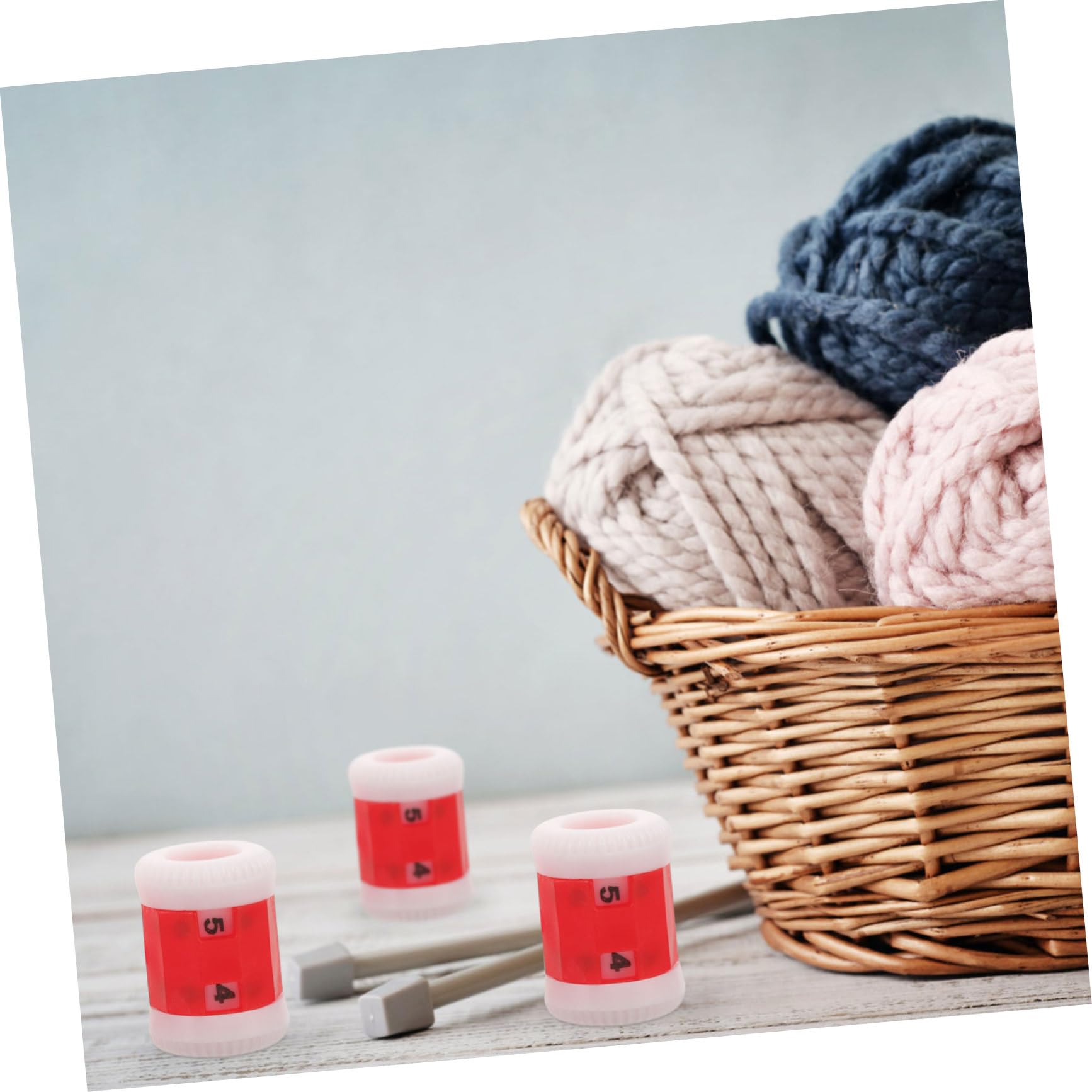 SEWACC 100 Stk Diy Häkeltheke Nadelstrickzähler Häkeltheke Für Flexible Stricktheke Flexibler Stichzähler Diy Stricktheke Maschenzähler Zum Stricken Plastik Rot