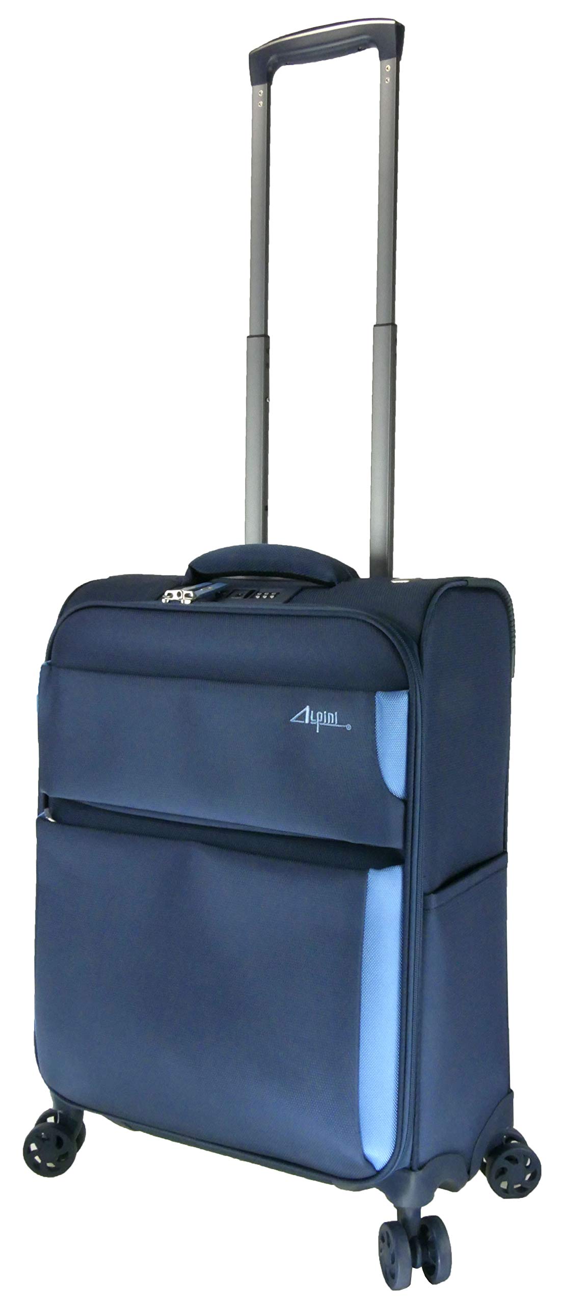 ALPINI Valise Taille Cabine Souple Arizona 2.0 Structure Renforcée Ultra légère Garantie 2 Ans(Blue (Bleu), S...