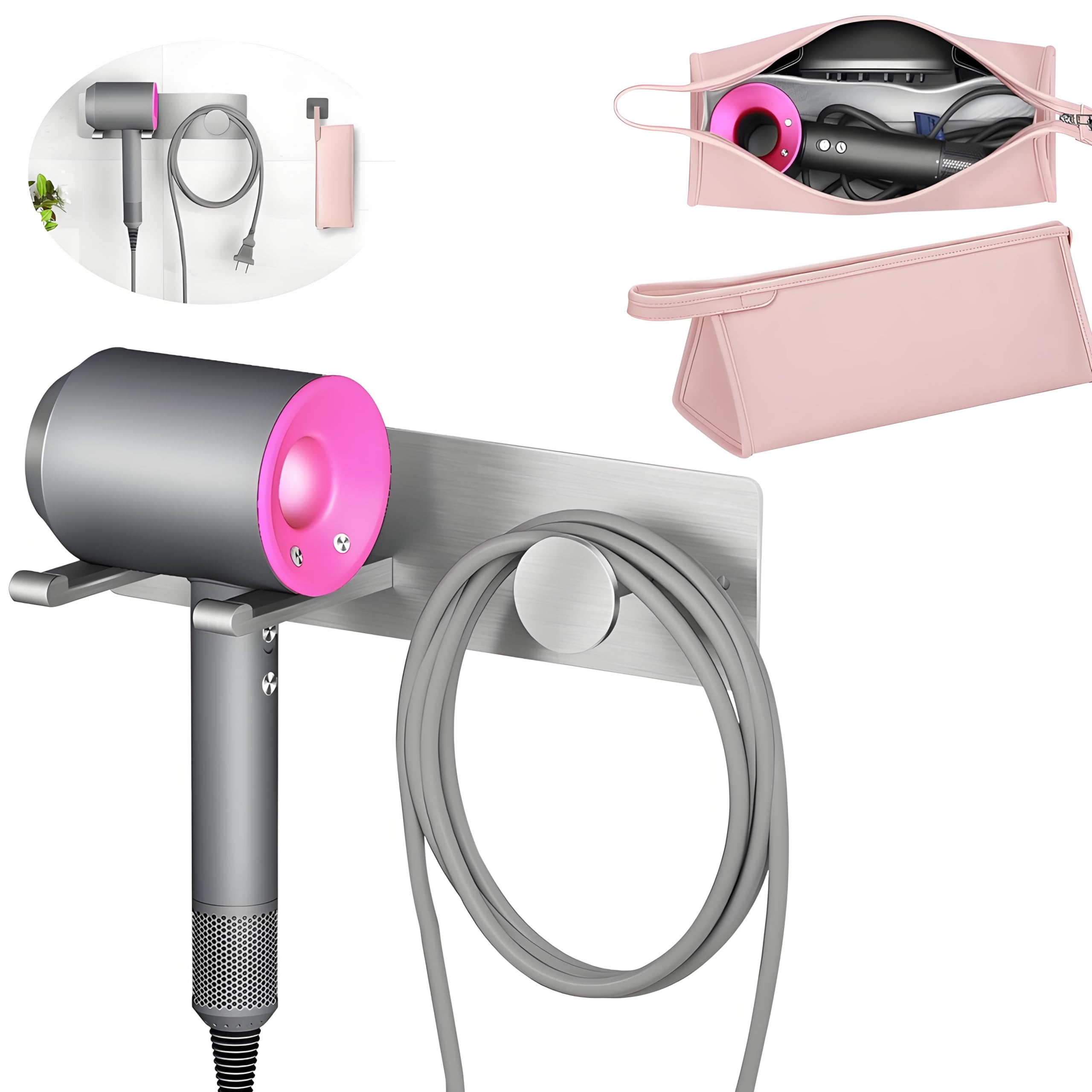 Support de sèche-cheveux pour coiffeuse et chambre moderne