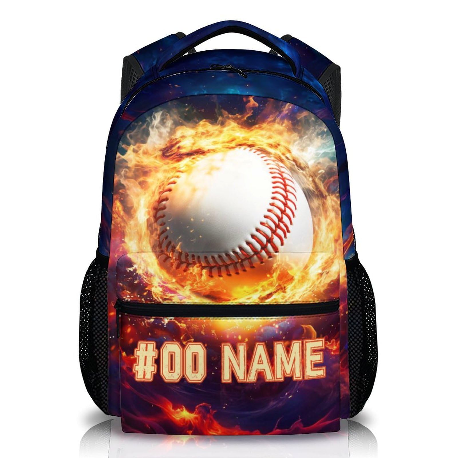 Boys Baseball Backpack, Personalized Baseball Backpacks for Kids School, 17 Inch Durable Lightweight Custom Sport Bookbag for Kindergarten Preschool