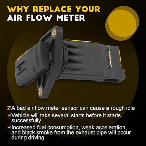 Miniatura 2 de OCPTY Sensor de flujo de aire masivo compatible con Mazda 3 2012-2018, Mazda 6 2014-2017, CX-3 2016-2018, CX-9 2016-2018 - E5T62271 PE0113215