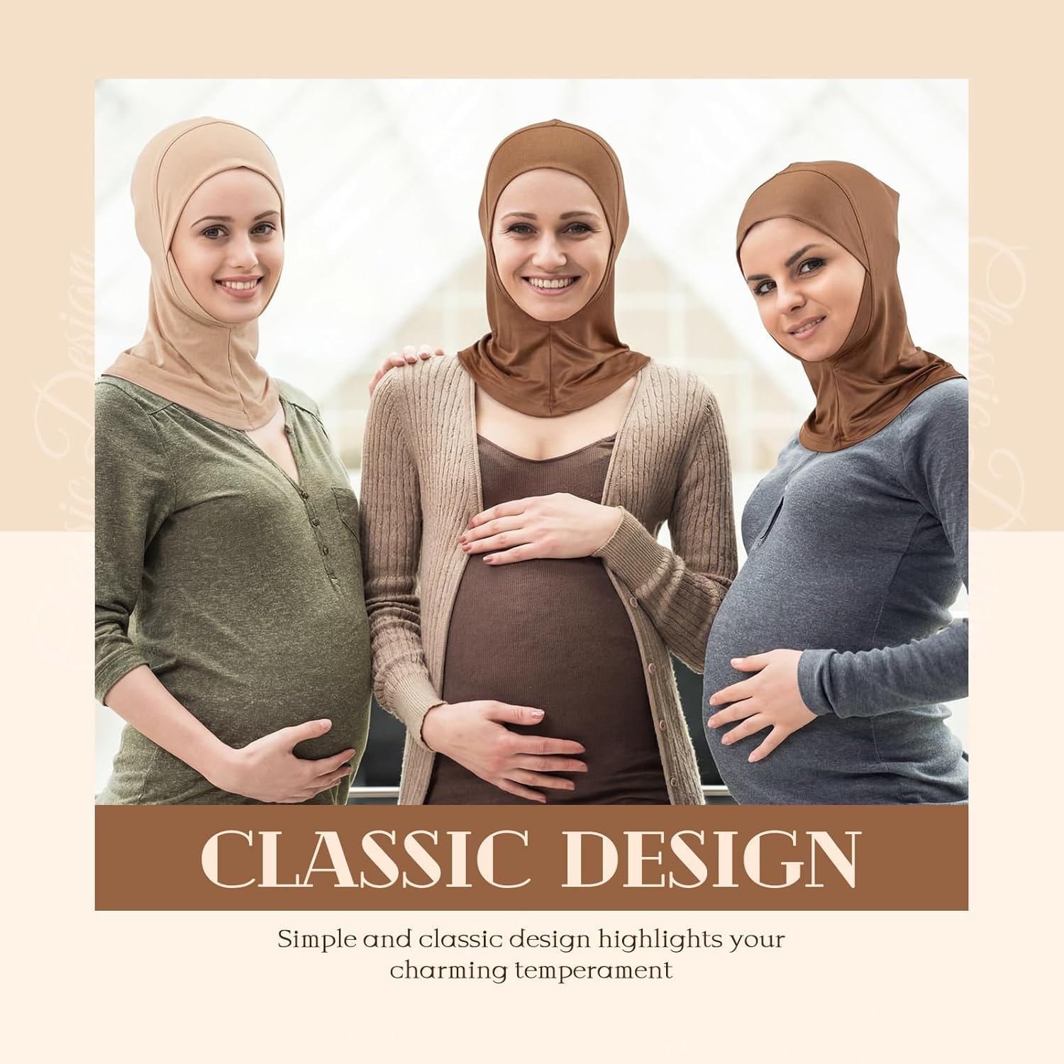 Geyoga Modal Hijab Cap for Women Adjustable Muslim Stretchy Turban Full Cover Shawl Cap Full Neck Coverage - Image 5