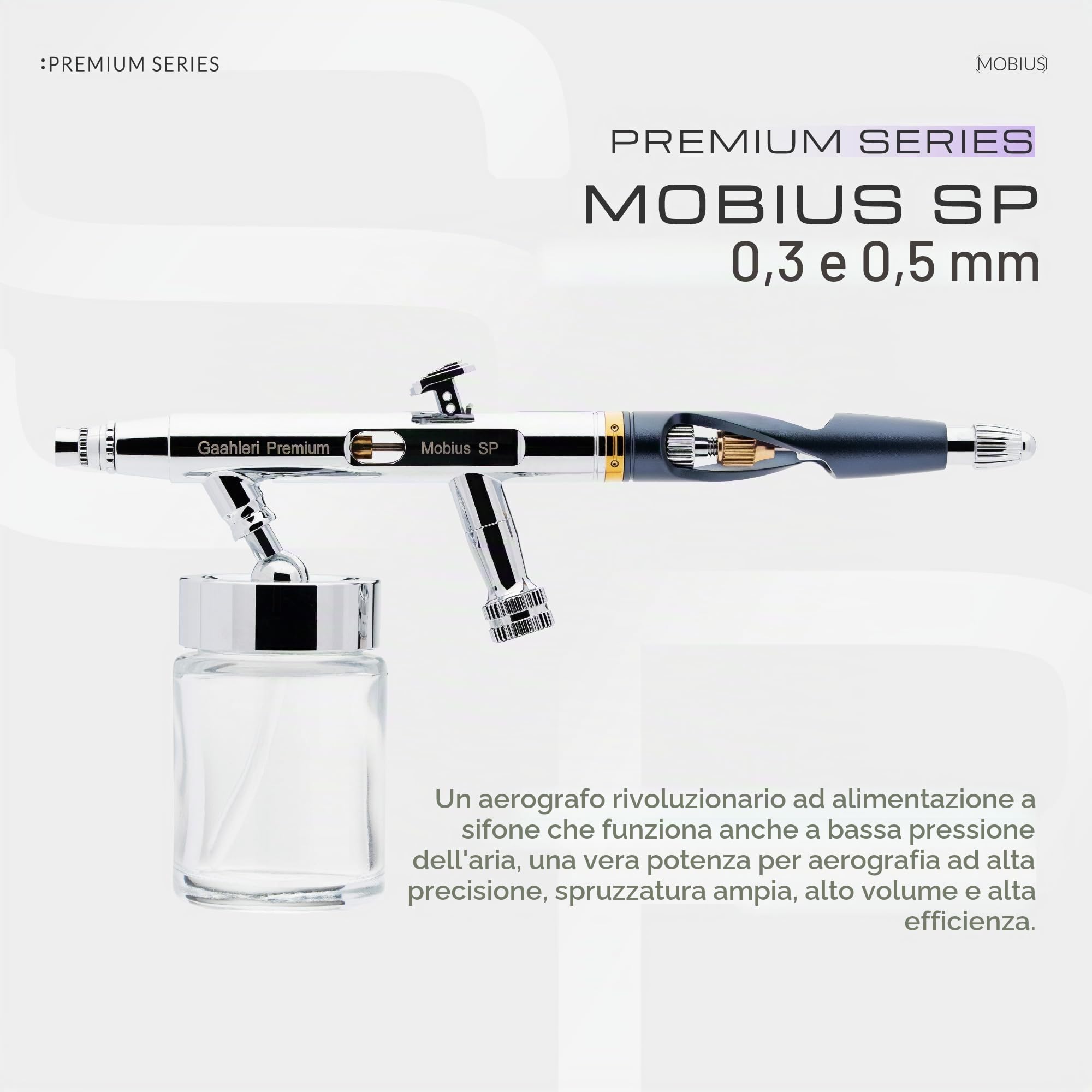 Gaahleri Airbrsuh Premium Series Mobius - Aerografo a sifone