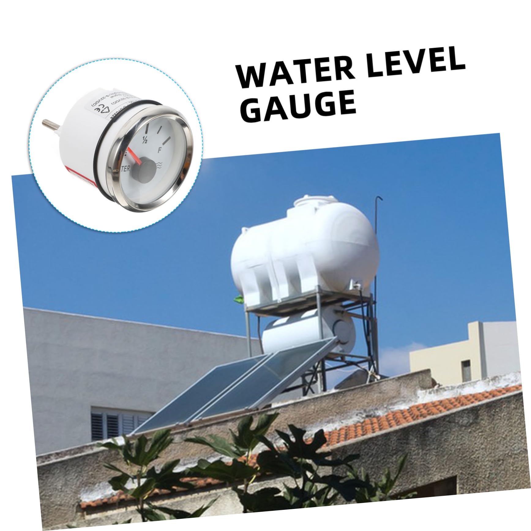 52mm Wasserstandsanzeige aus Edelstahl für Wassertank und Aquarium